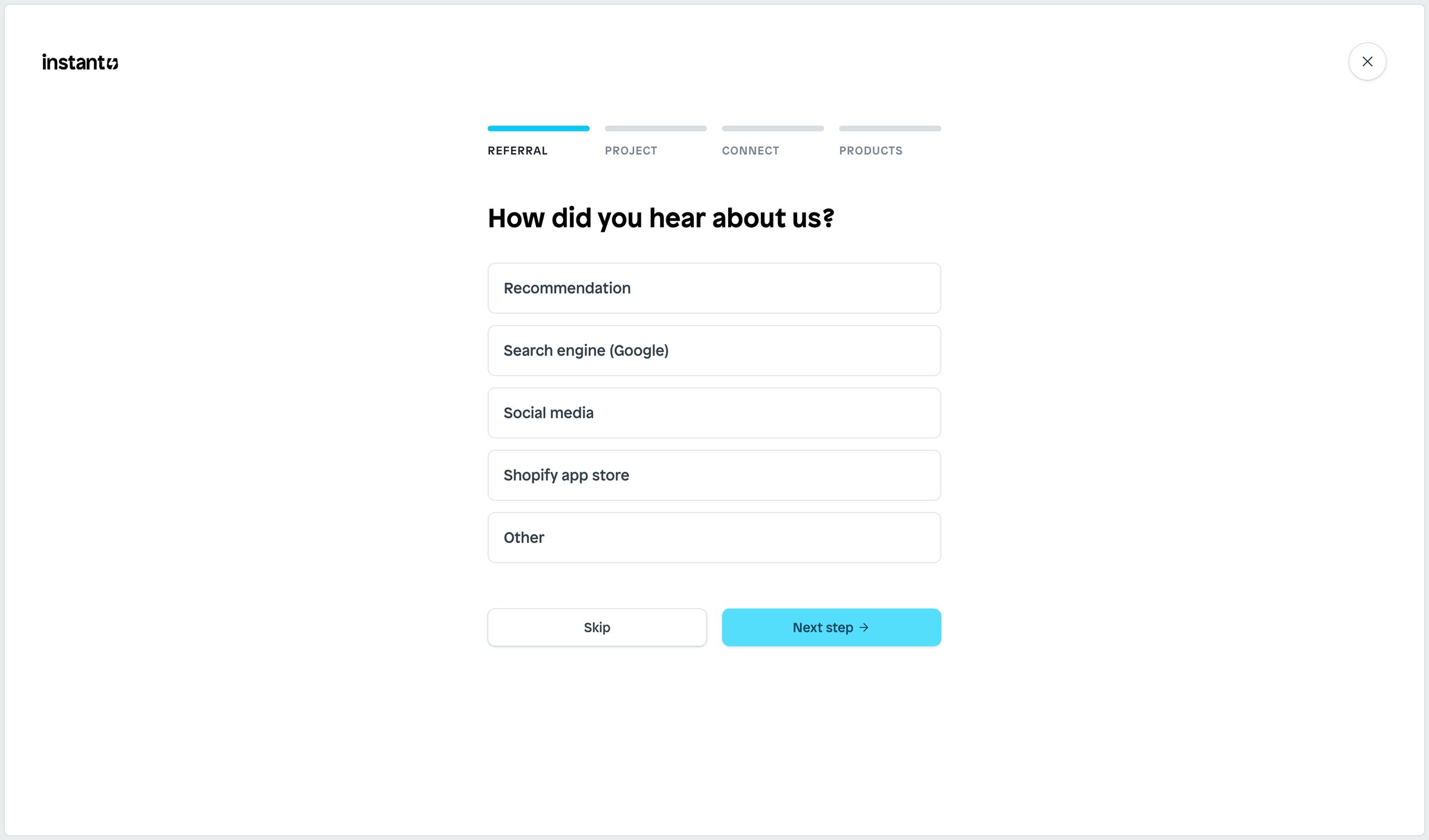 Instant - Instant Landing Page Builder for Shopify | Instant screen