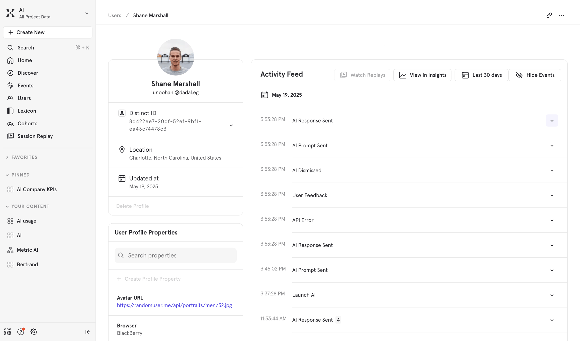 Mixpanel - Mixpanel - Product Analytics screen