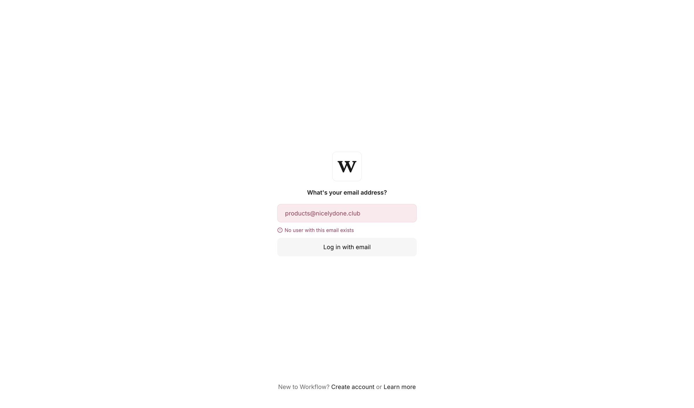 Workflow screen