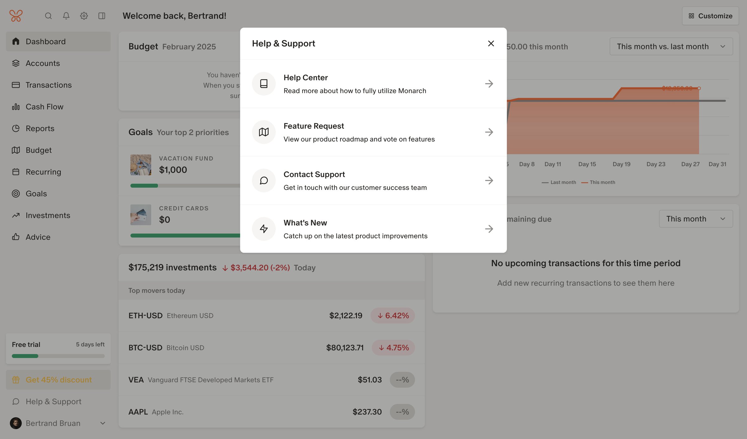 Monarch - Monarch | Dashboard screen