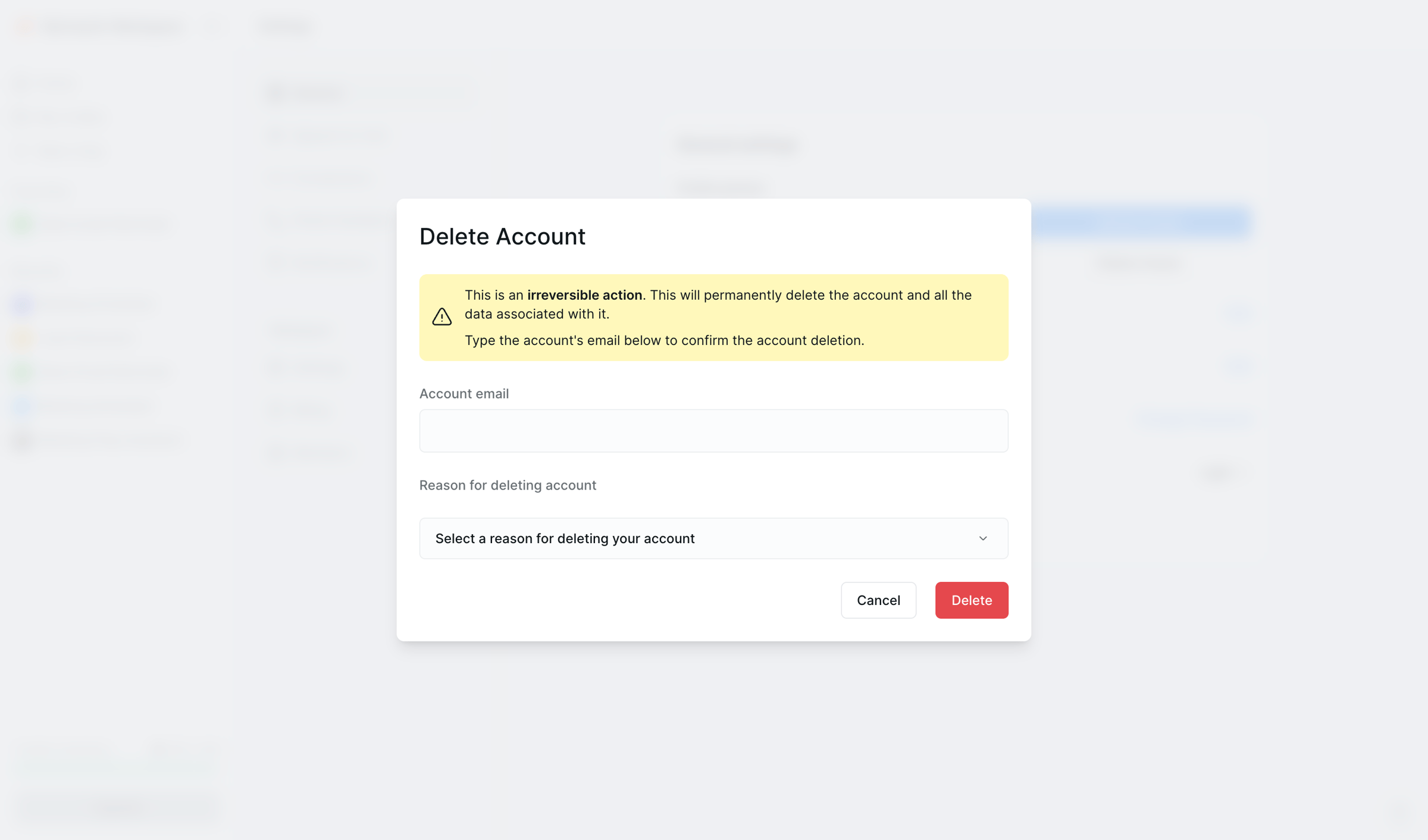 Lindy - General Settings screen