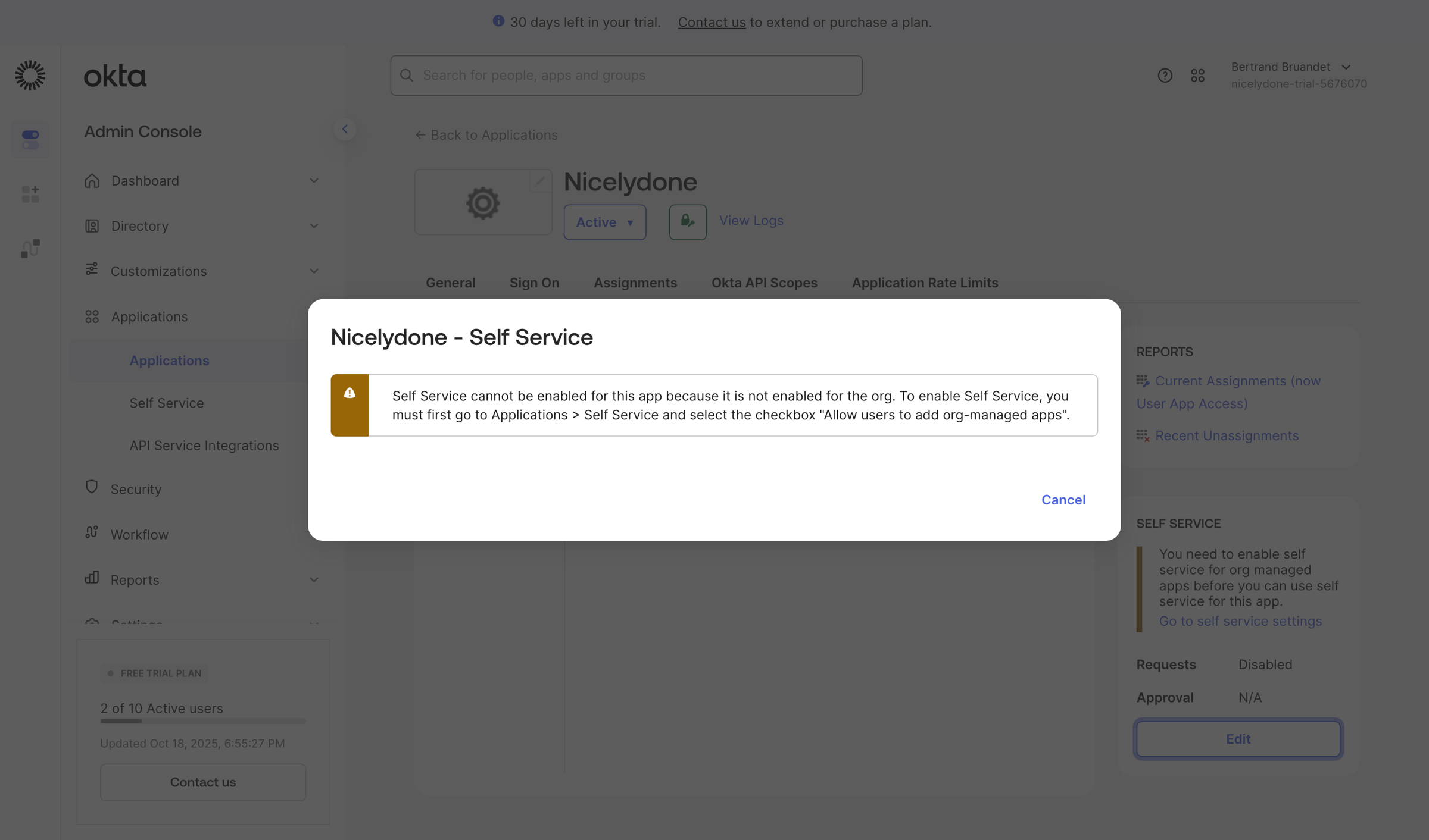nicelydone-trial-5676070 - OpenID Connect Client: Nicelydone from Okta