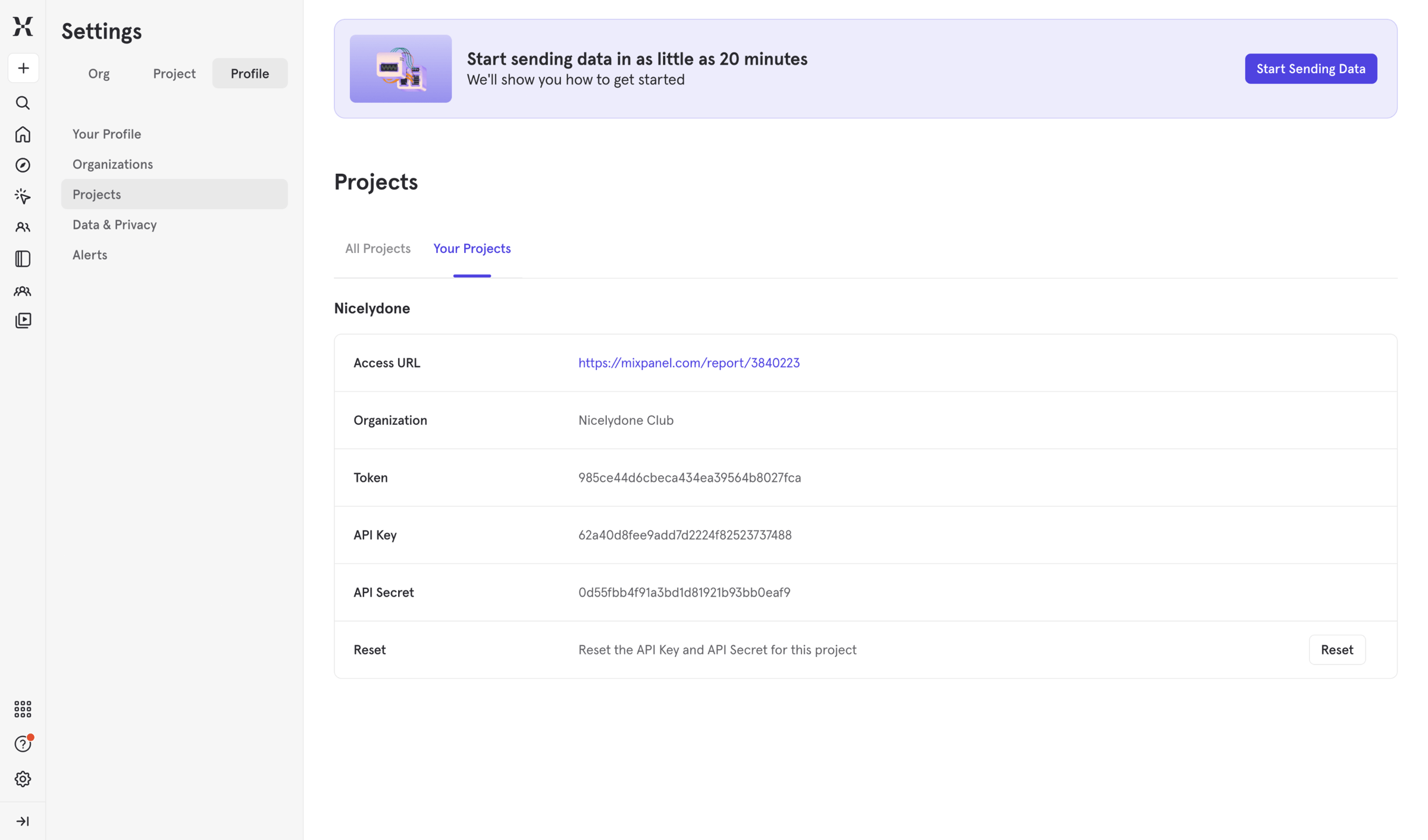Mixpanel - Mixpanel - Product Analytics screen