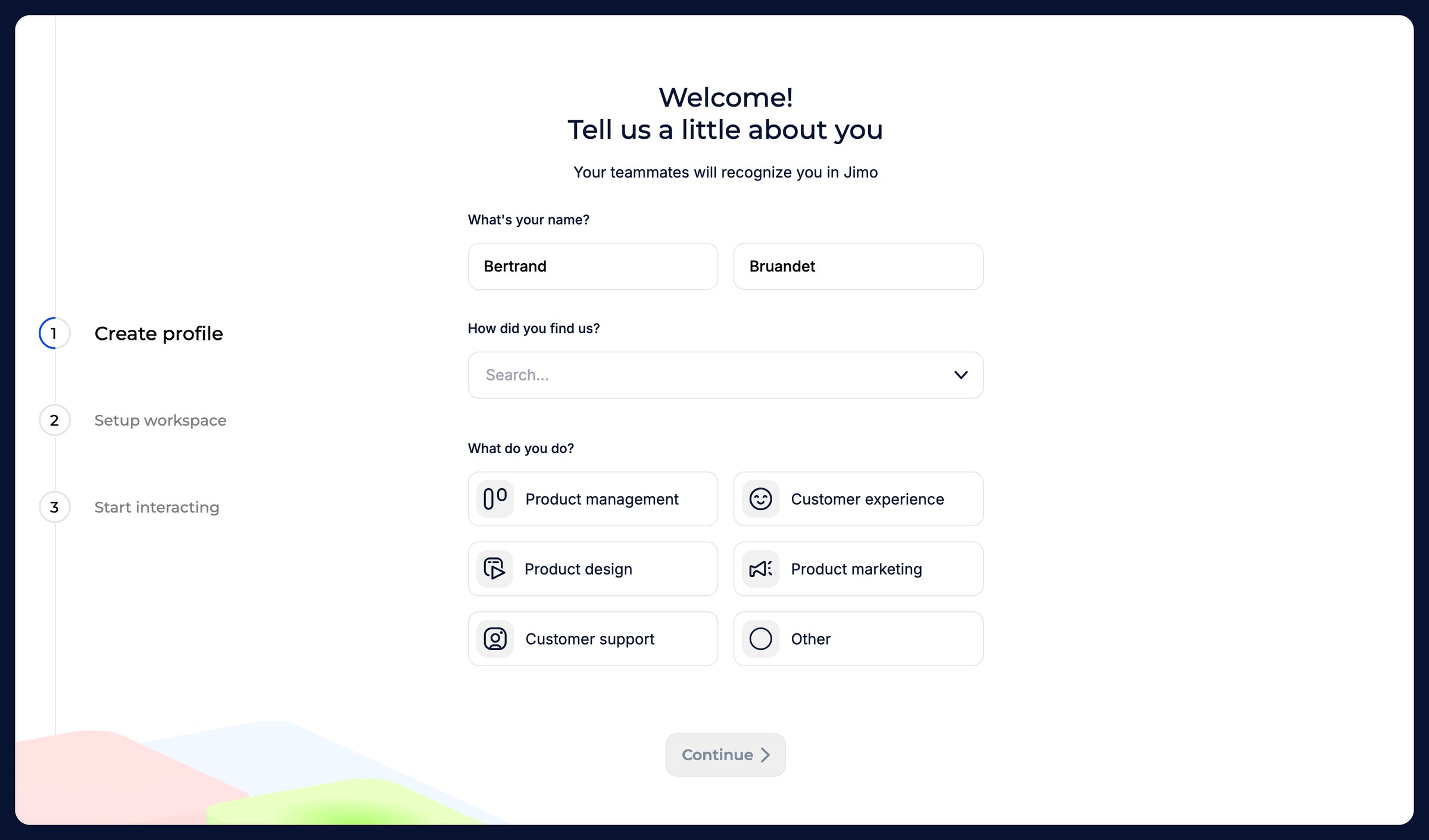 Tell us about you · Jimo from Jimo