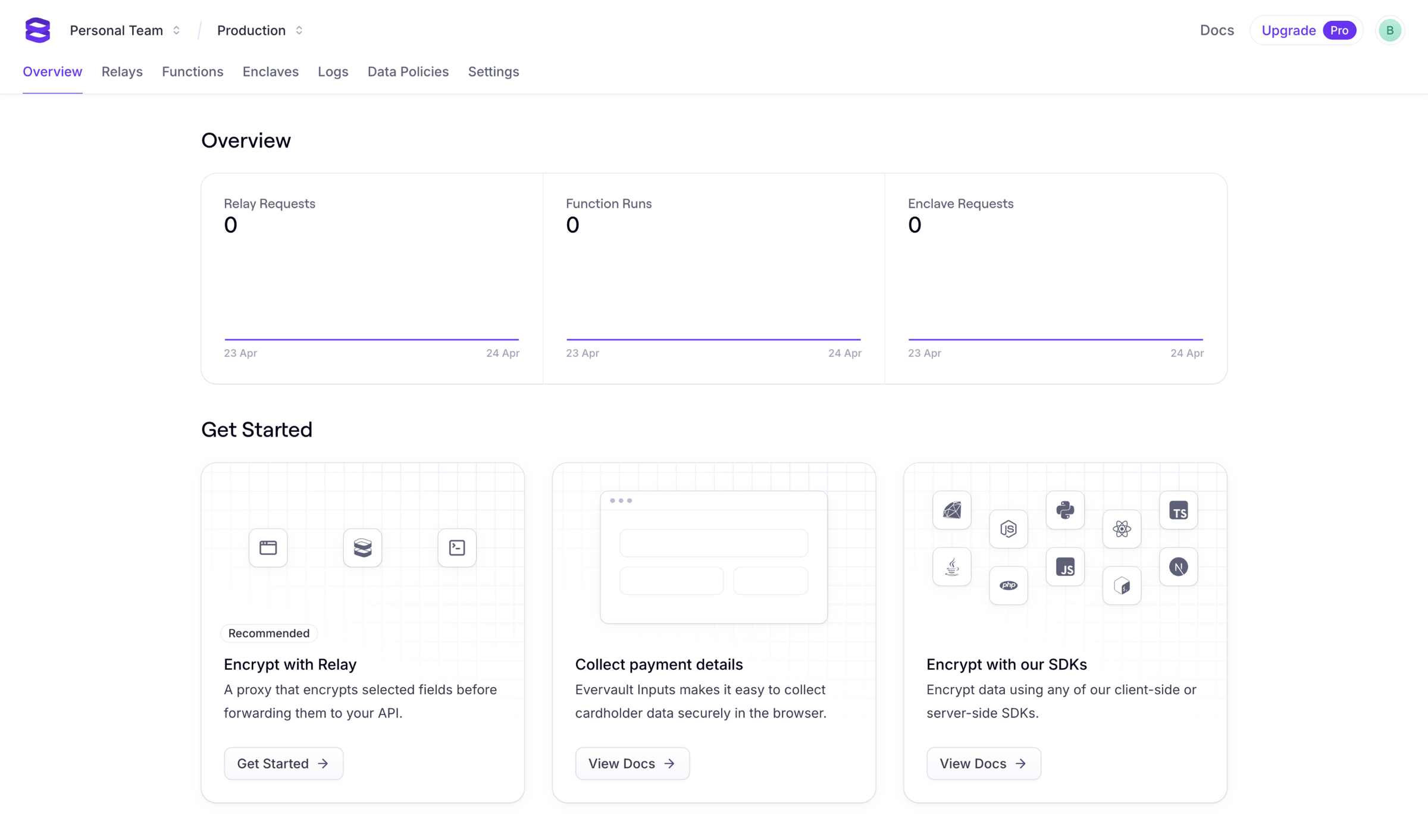 Evervault screen