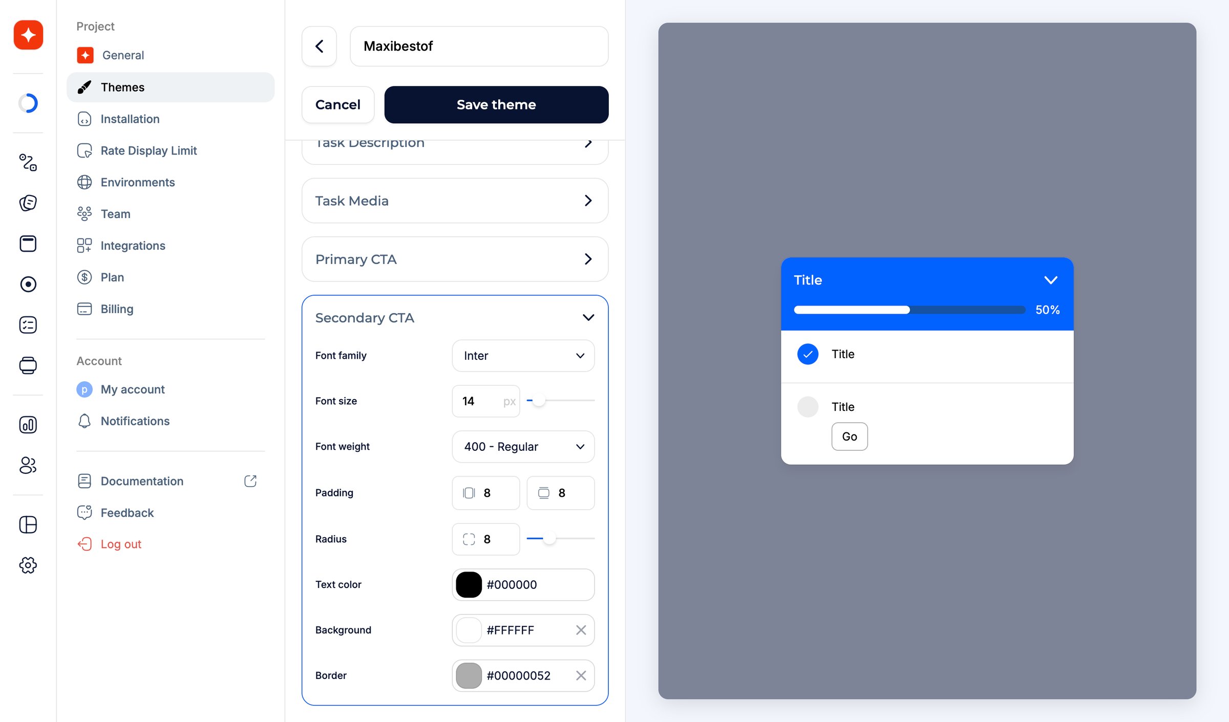 Jimo - Theme · Jimo screen