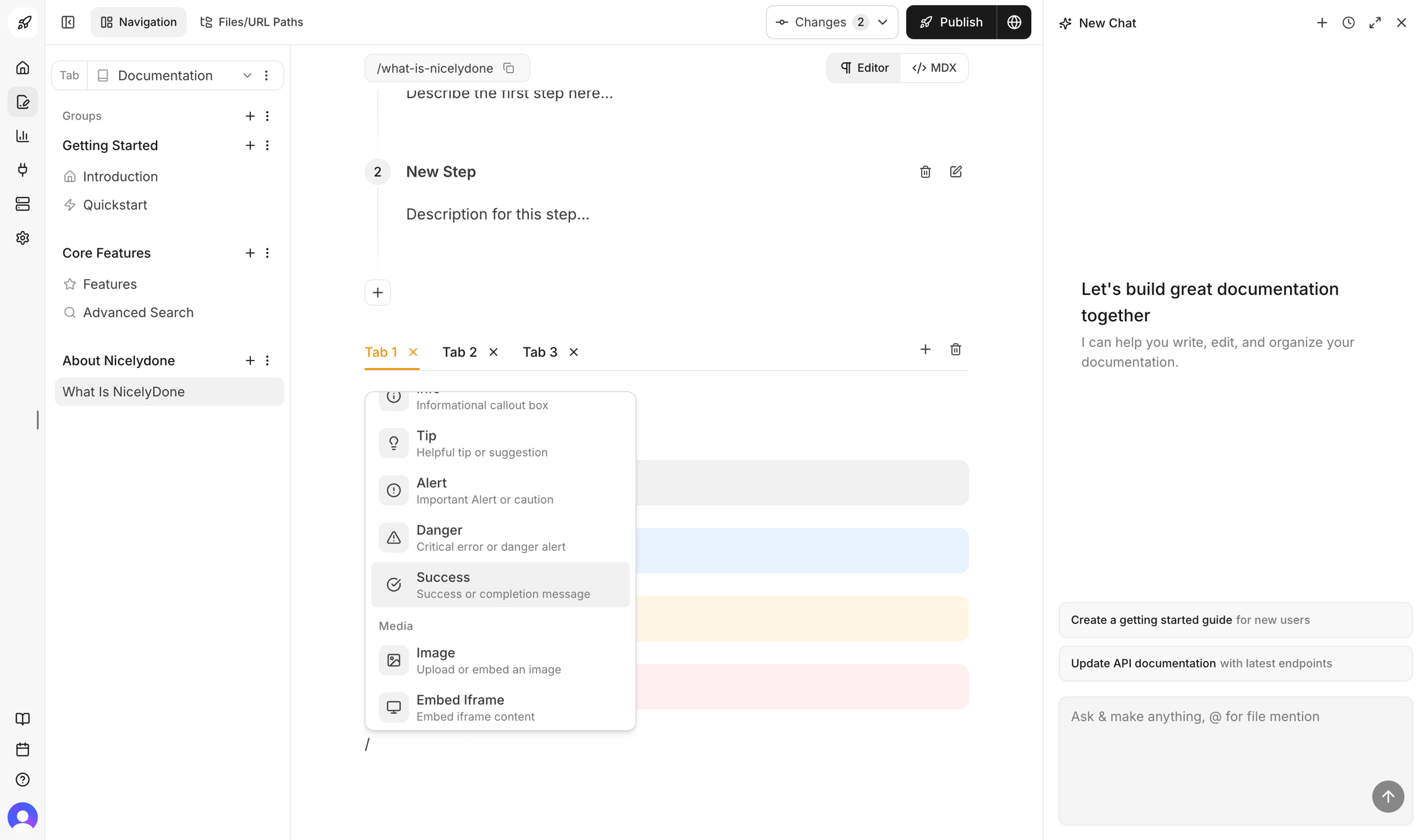 Documentation.AI - Dashboard - Documentation.AI screen