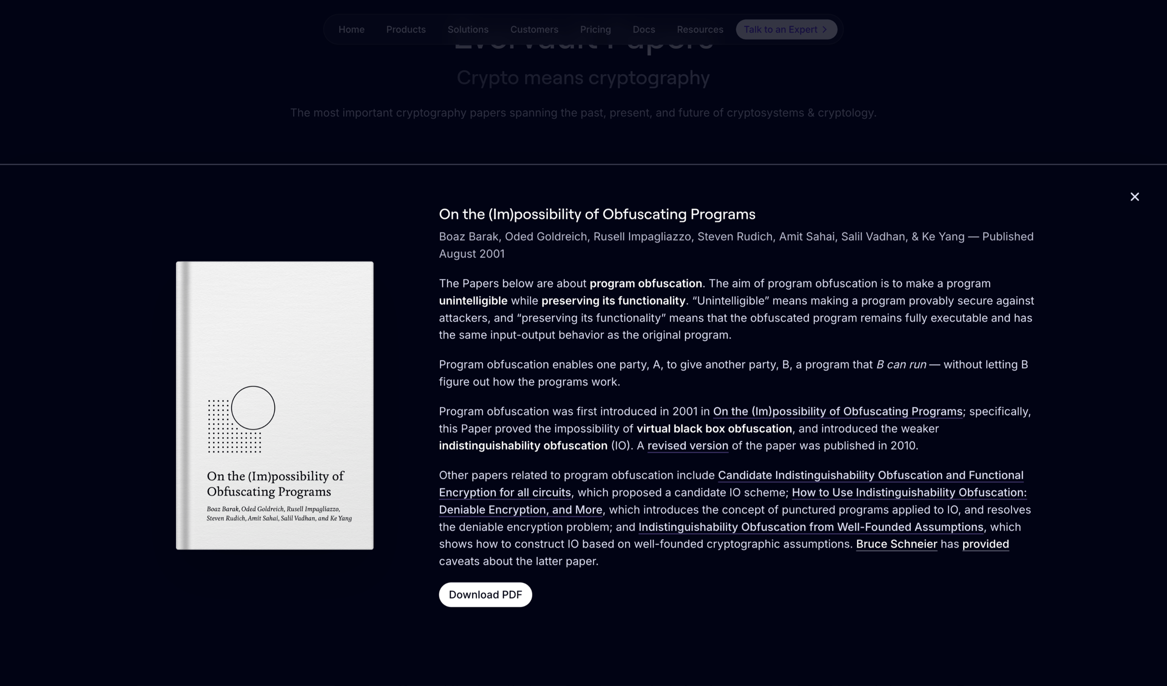 Evervault - On the (Im)possibility of Obfuscating Programs — Evervault screen