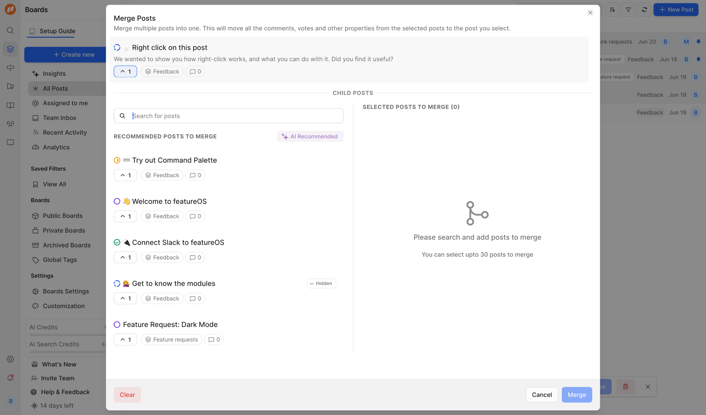 FeatureOS - All Posts | FeatureOS screen