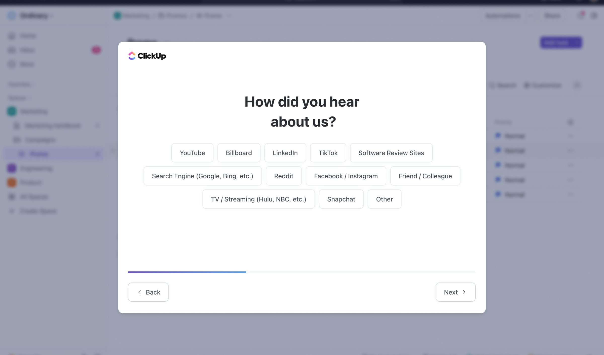 ClickUp - Onboarding | ClickUp screen