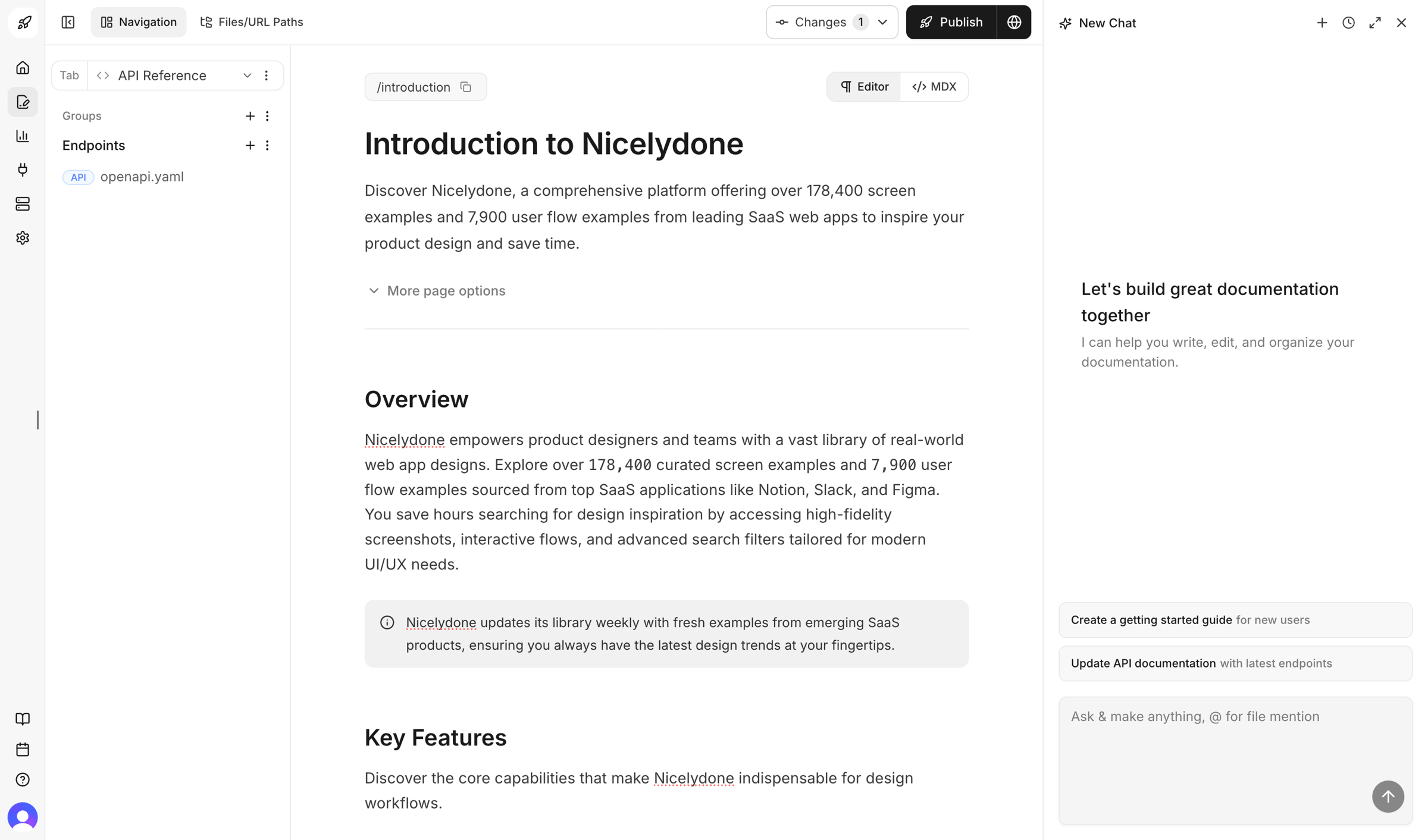 Documentation.AI - Dashboard - Documentation.AI screen