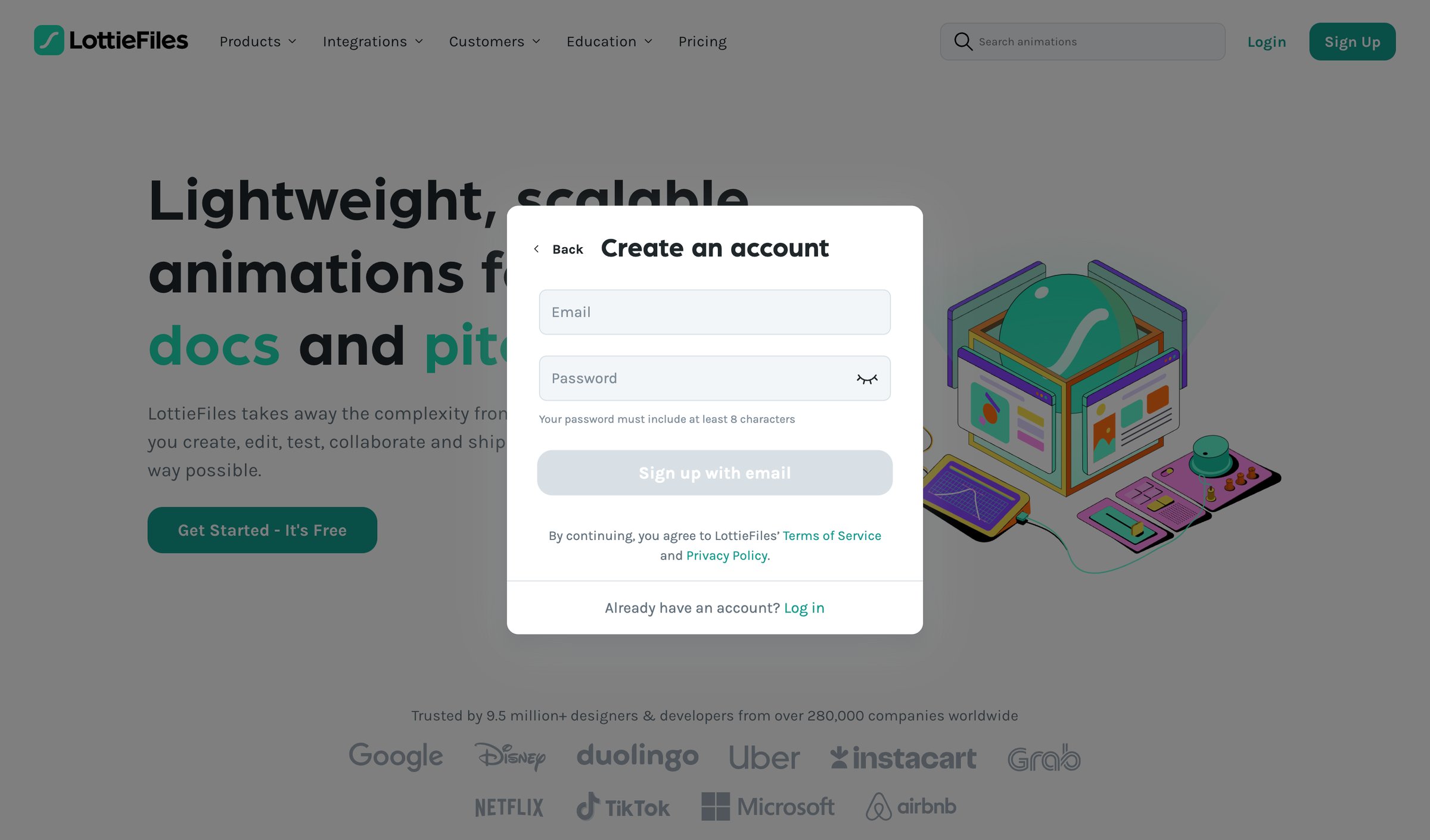 Lottie - LottieFiles Download Free lightweight animations for website | app screen