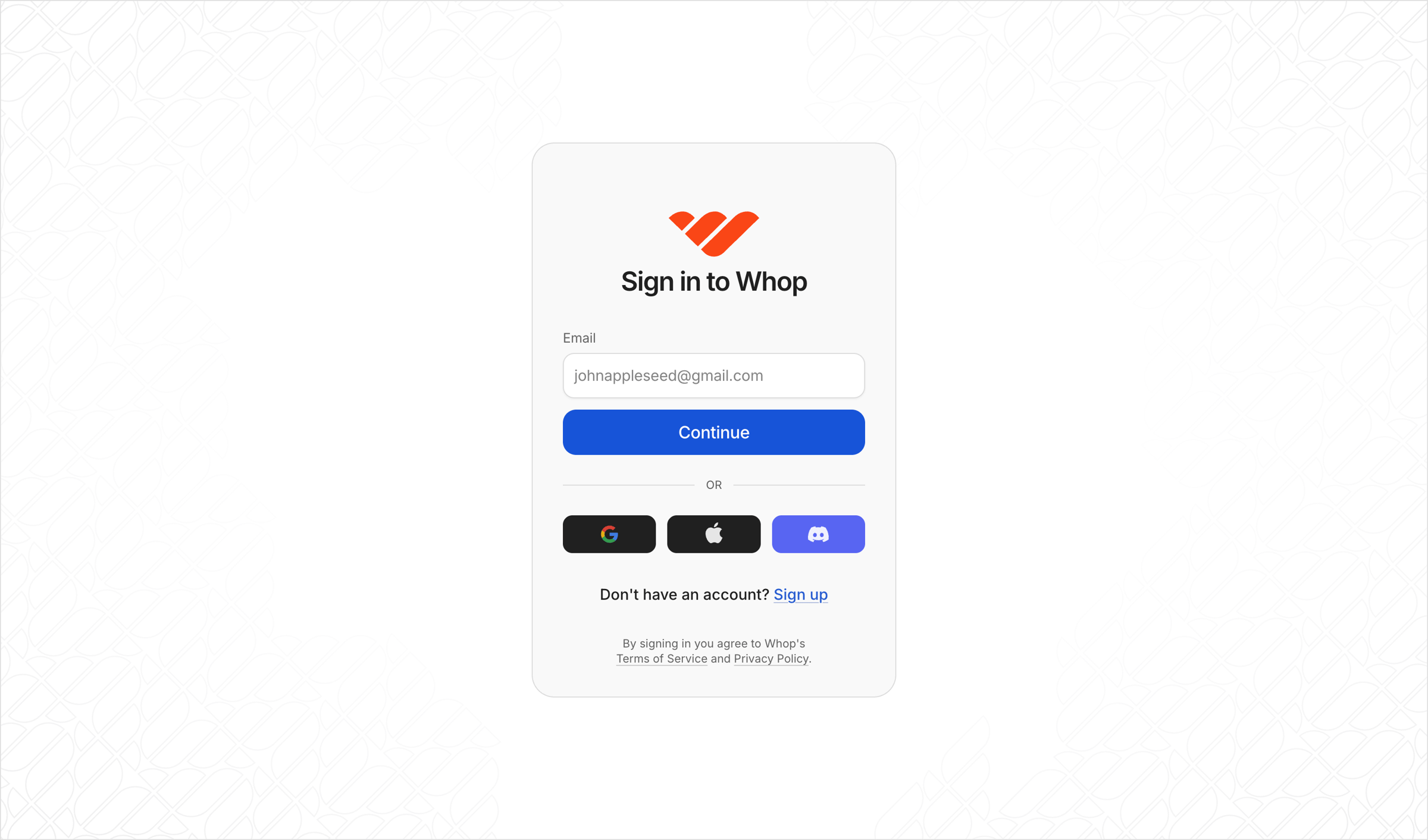 Whop - Whop: Start a Business, Learn a New Skill, & Build a Network | Whop screen