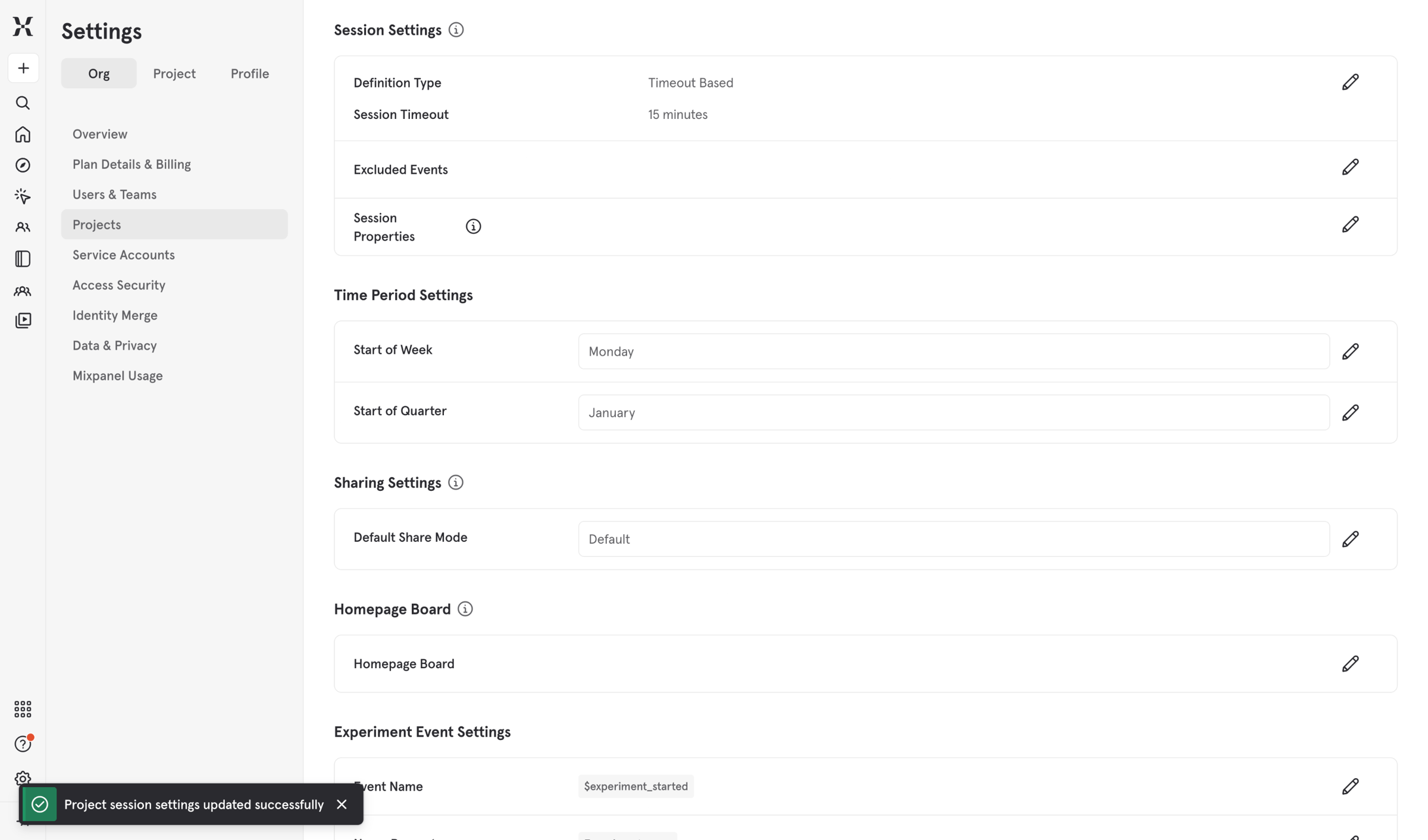 Mixpanel - Mixpanel - Product Analytics screen