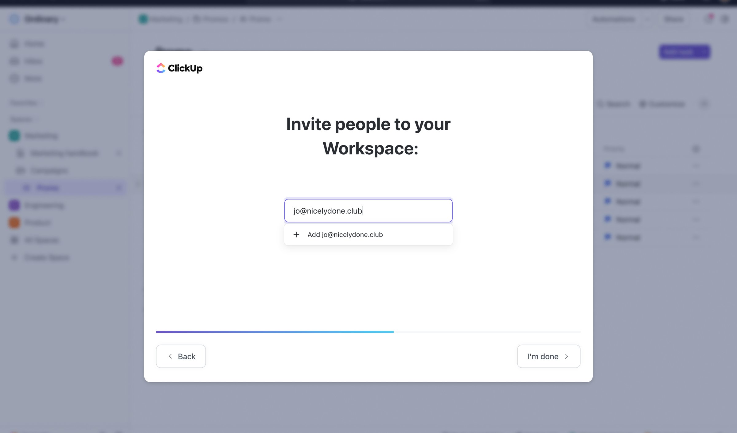 ClickUp - Onboarding | ClickUp screen