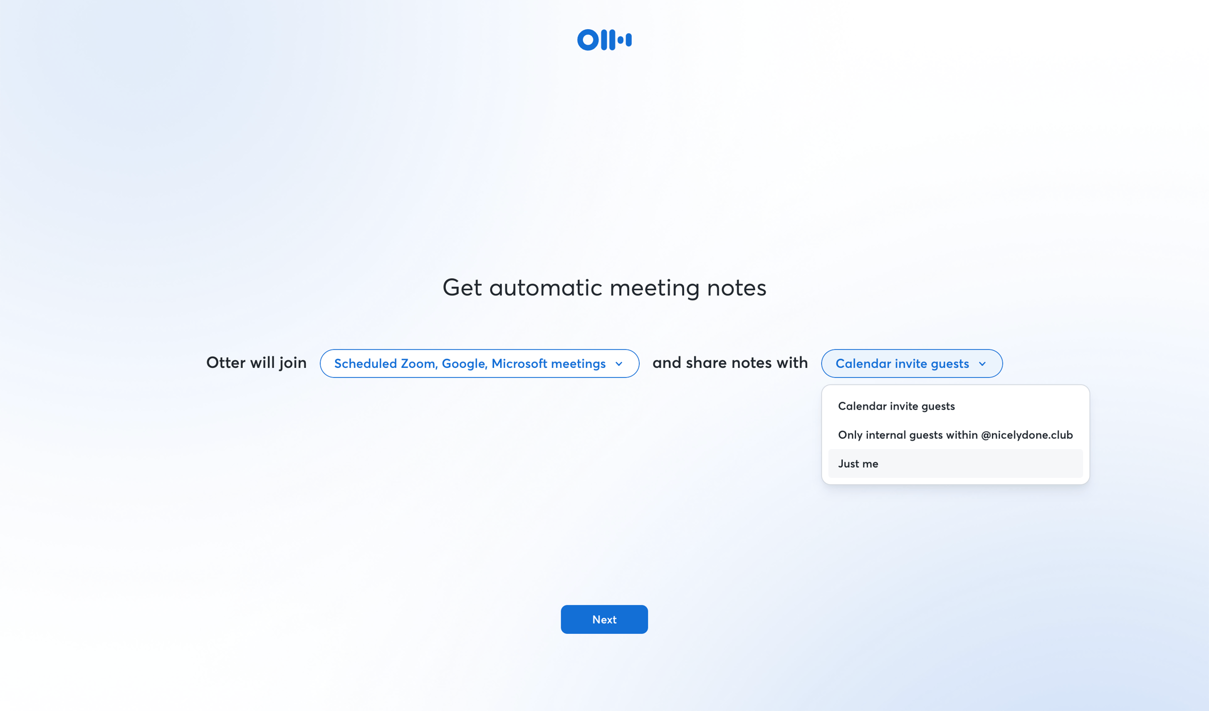 Otter - Otter Voice Meeting Notes - Otter.ai screen