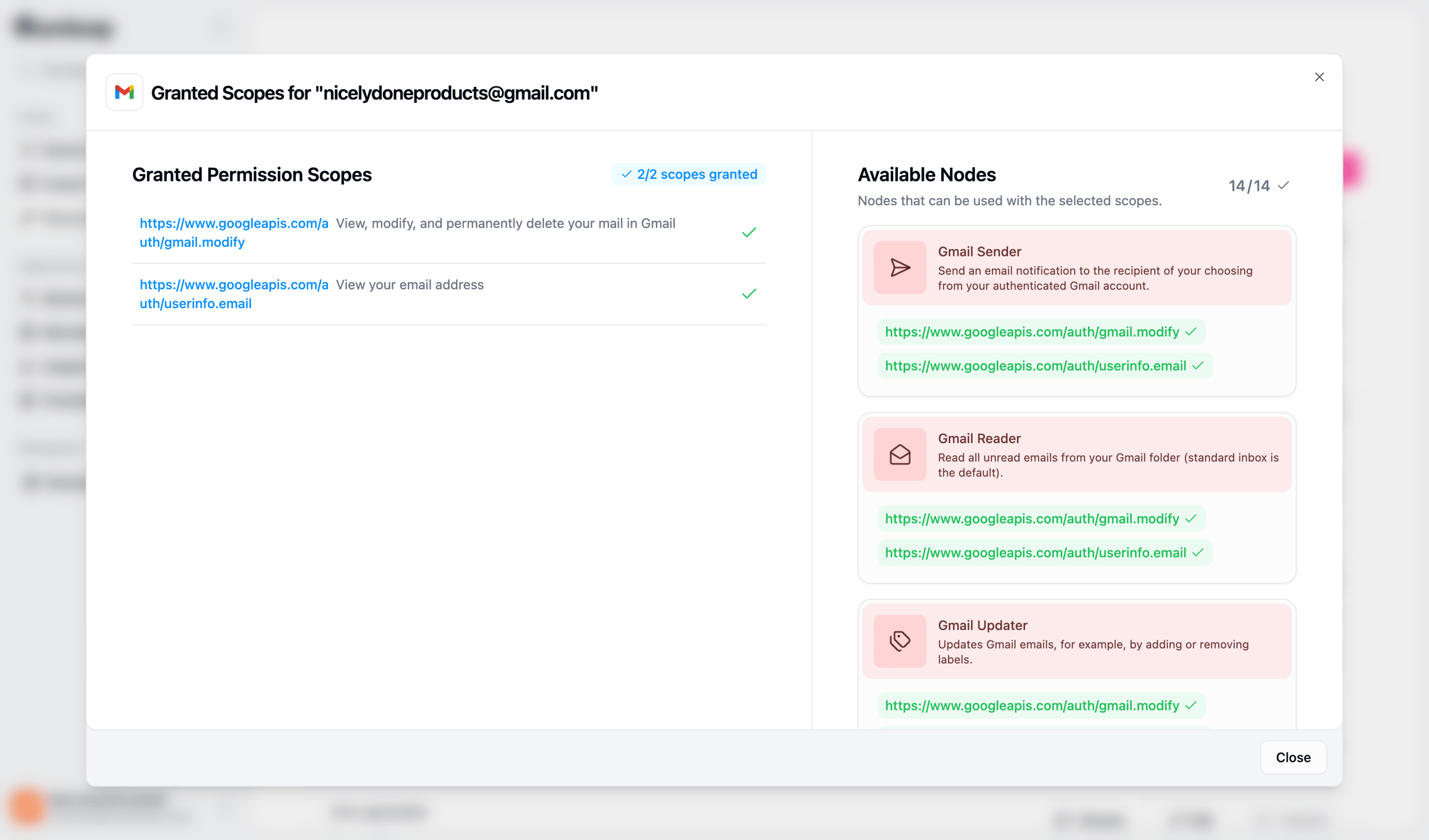 Gumloop - Gumloop | Credentials screen