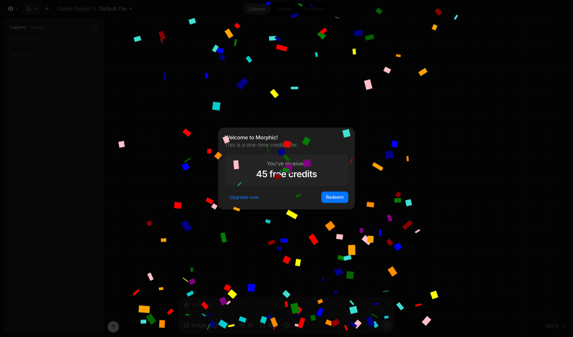 Morphic - Default File / Guest Project - Morphic Studio screen