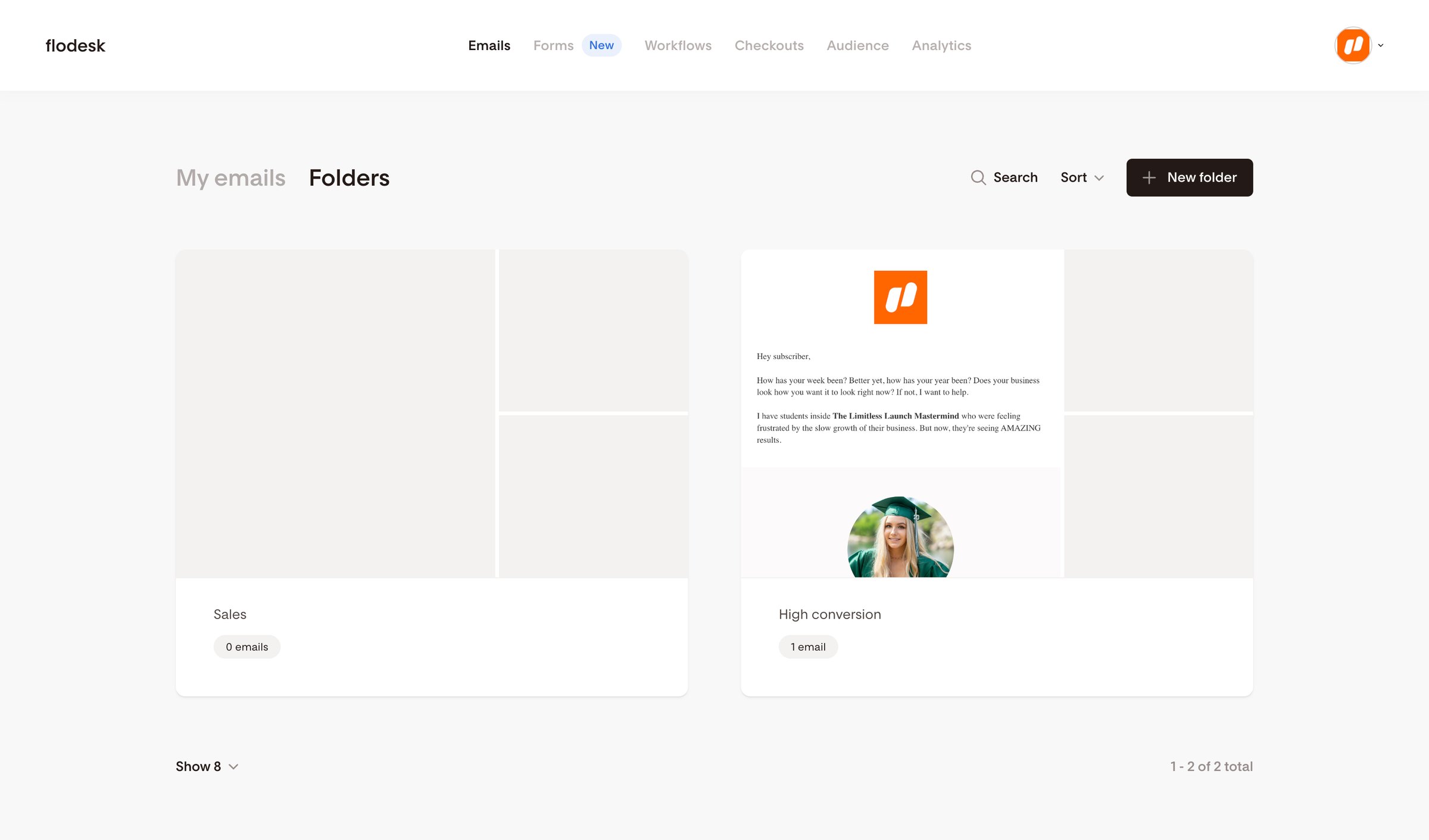 Flodesk - Folders | Flodesk screen