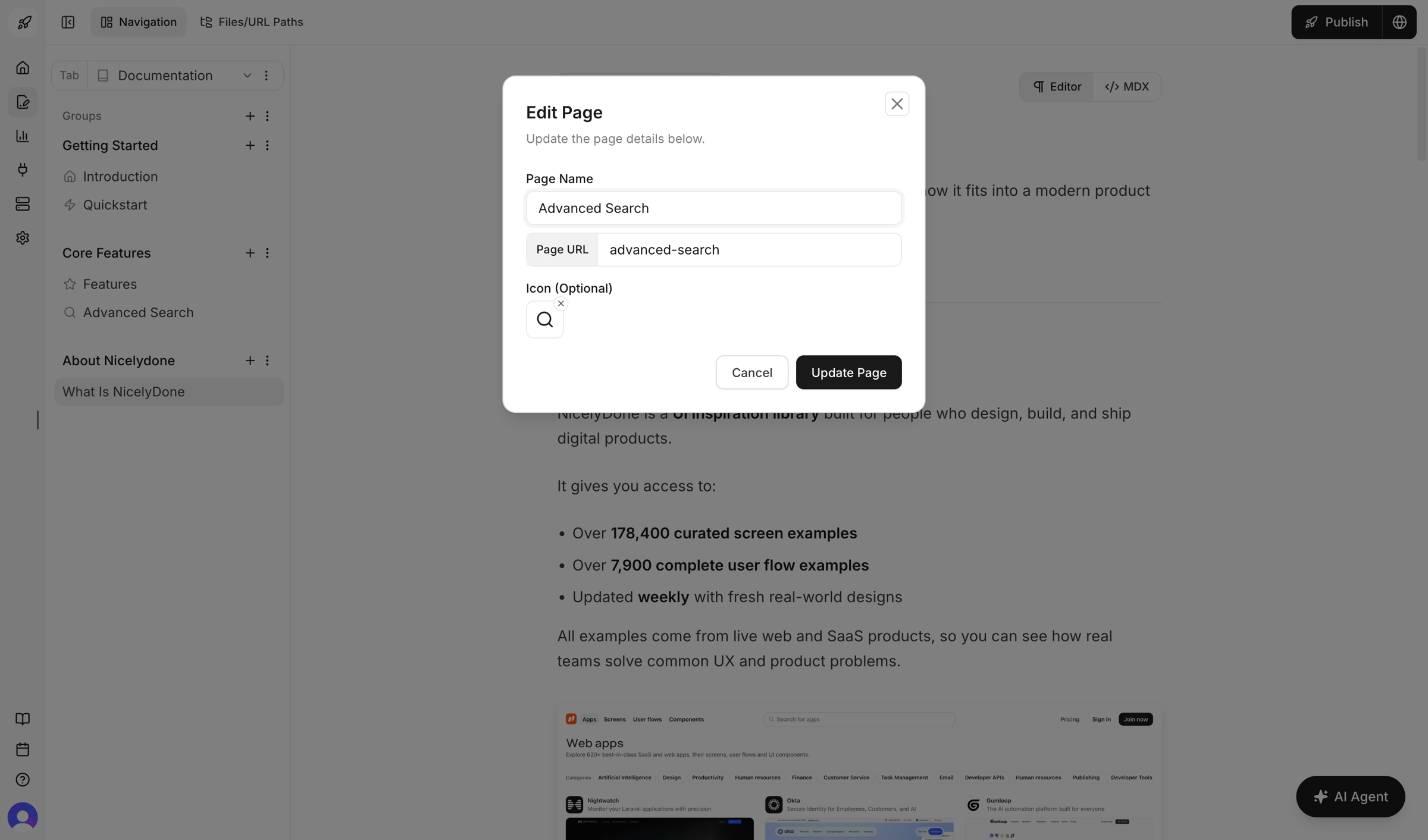 Documentation.AI - Dashboard - Documentation.AI screen