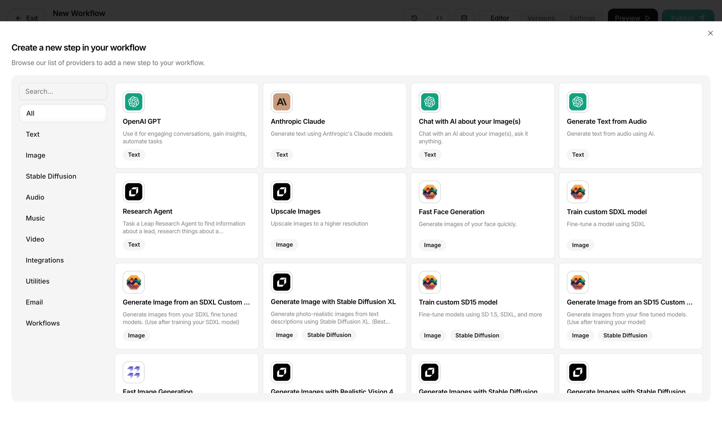 Leap - Leap AI | Automate any workflow with AI screen
