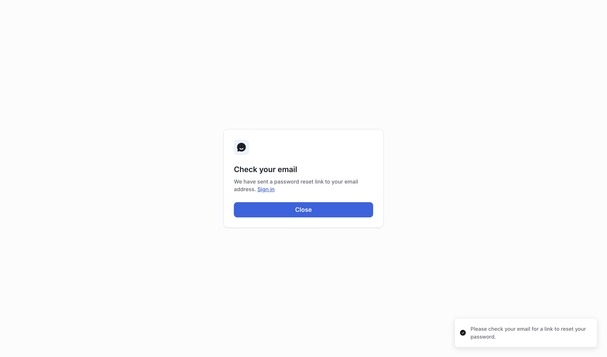 UserJot - Confirm Password Reset | UserJot screen