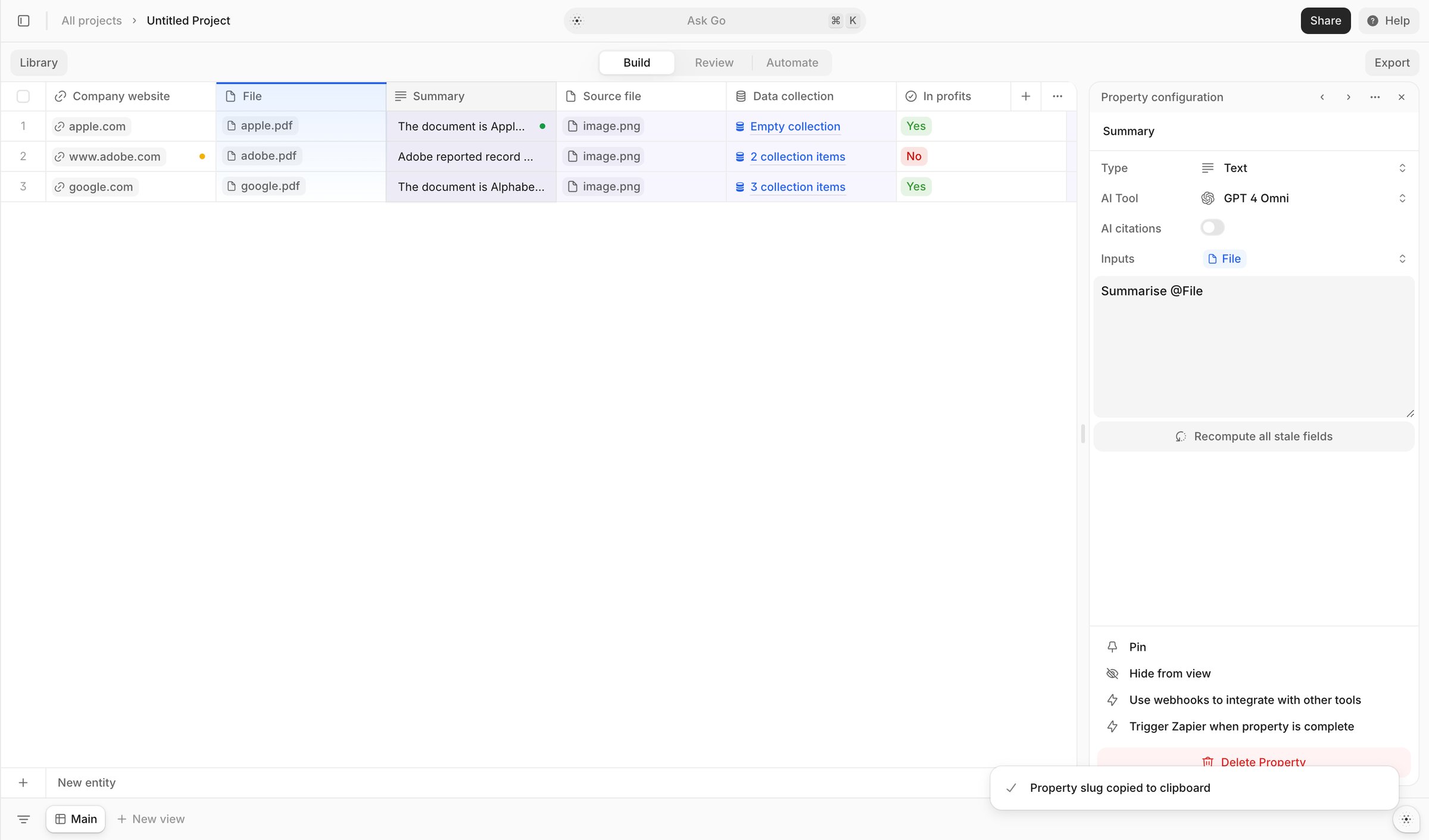 V7 - V7 Go screen