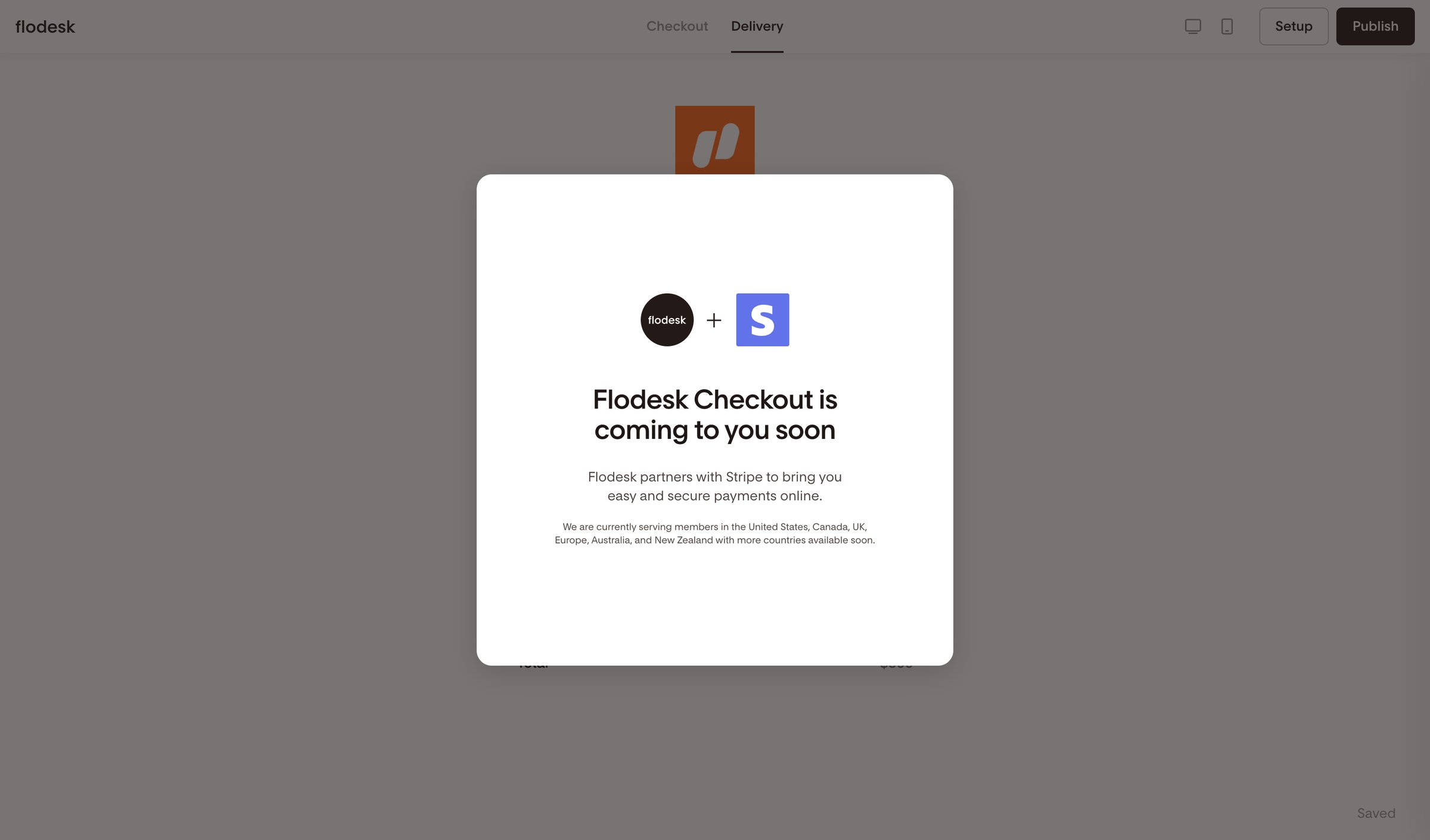 Flodesk - Simple checkout | Flodesk screen