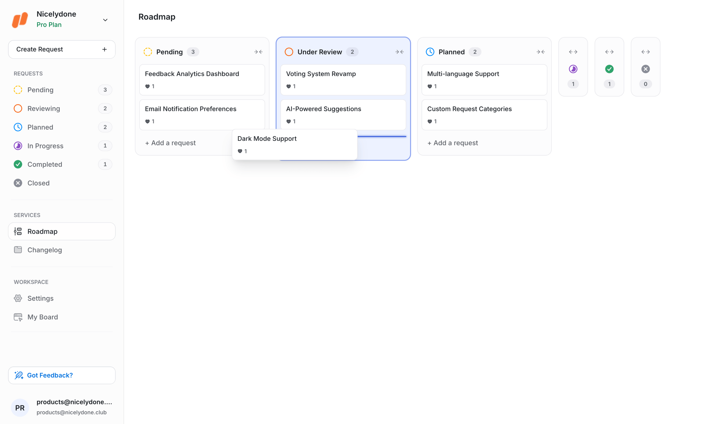 UserJot - Roadmap | UserJot screen