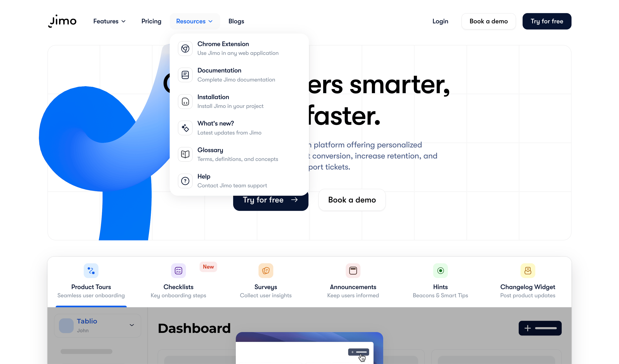Jimo - Jimo - Create the best user onboarding experience screen