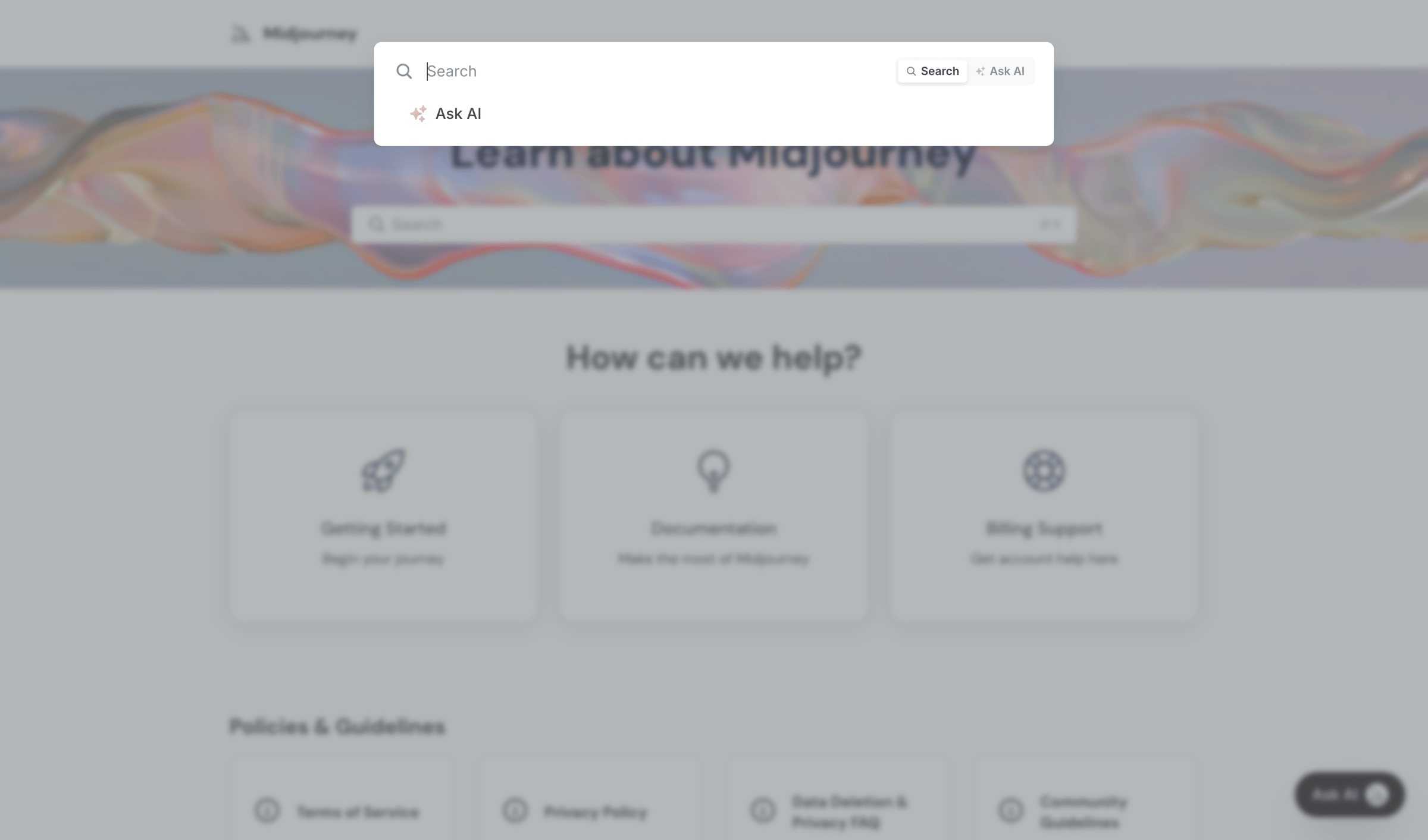 Midjourney screen