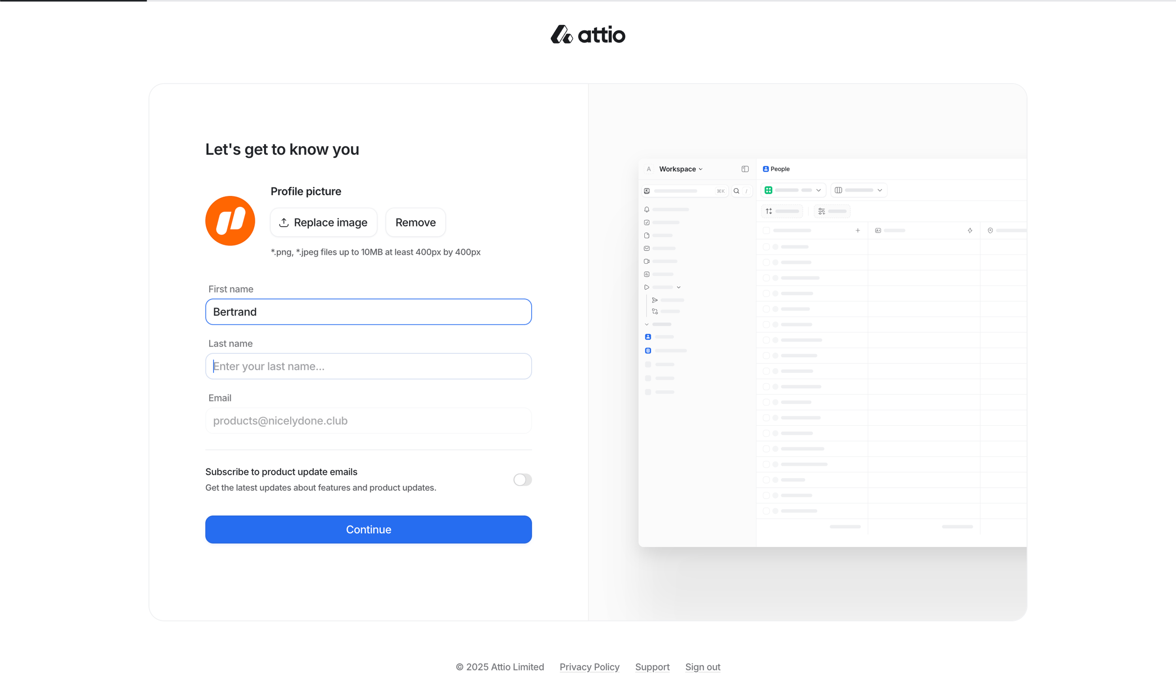 Attio screen
