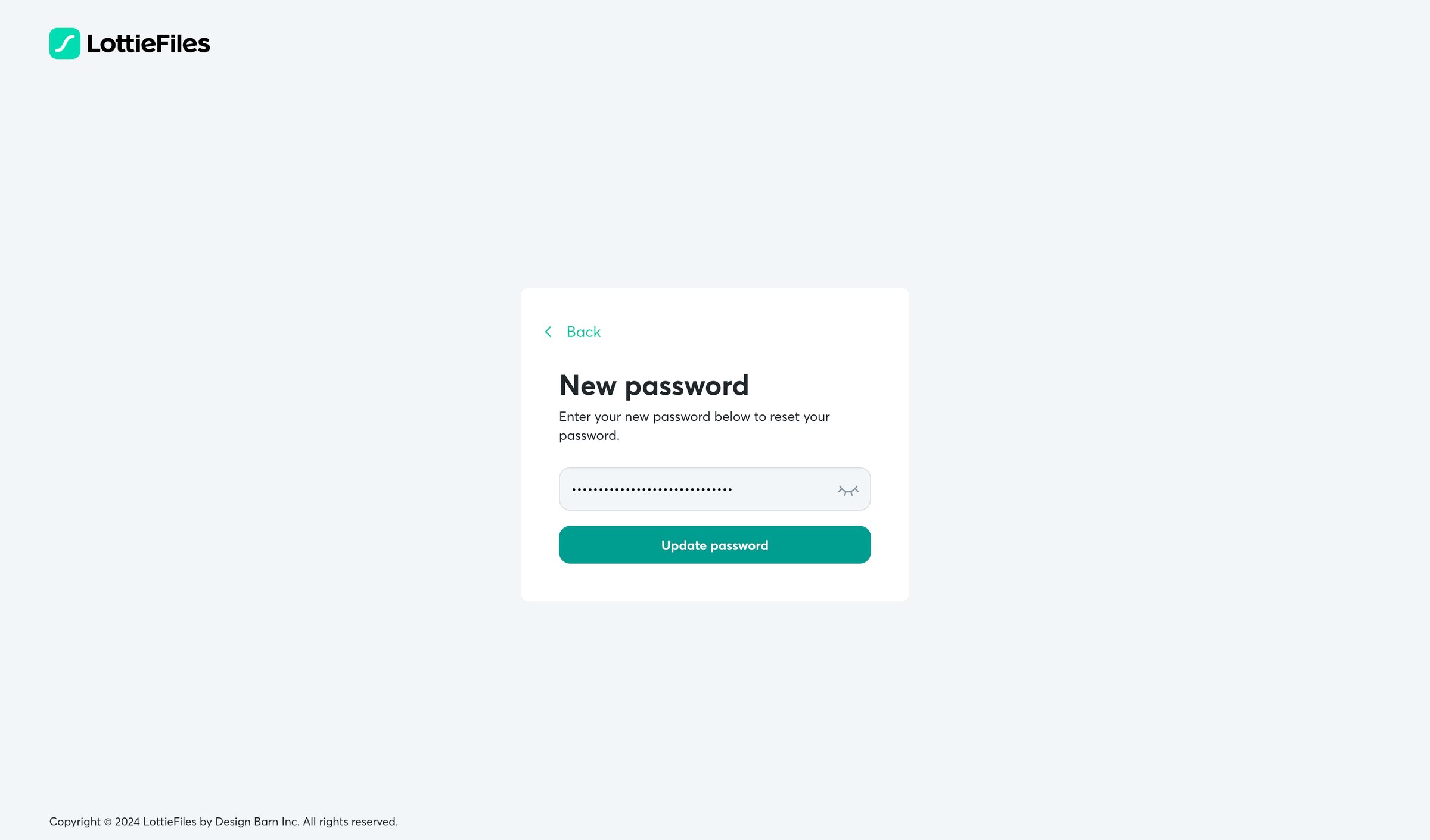 Lottie - LottieFiles - Reset Password screen