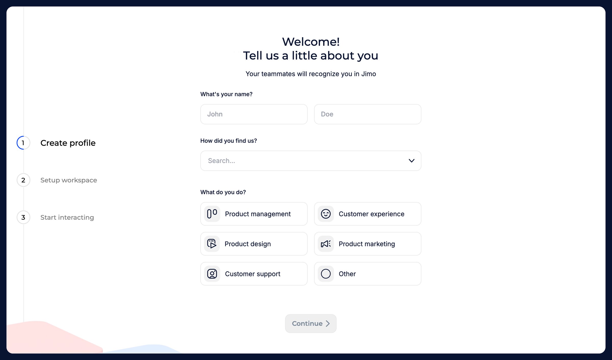 Tell us about you · Jimo from Jimo
