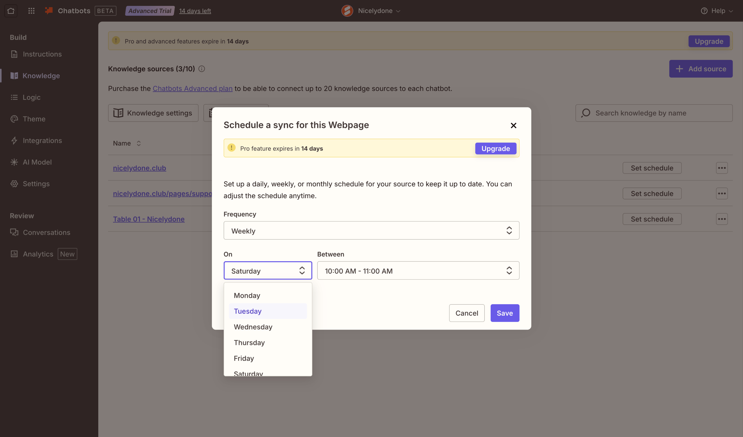 Zapier - Chatbots - Nicelydone screen