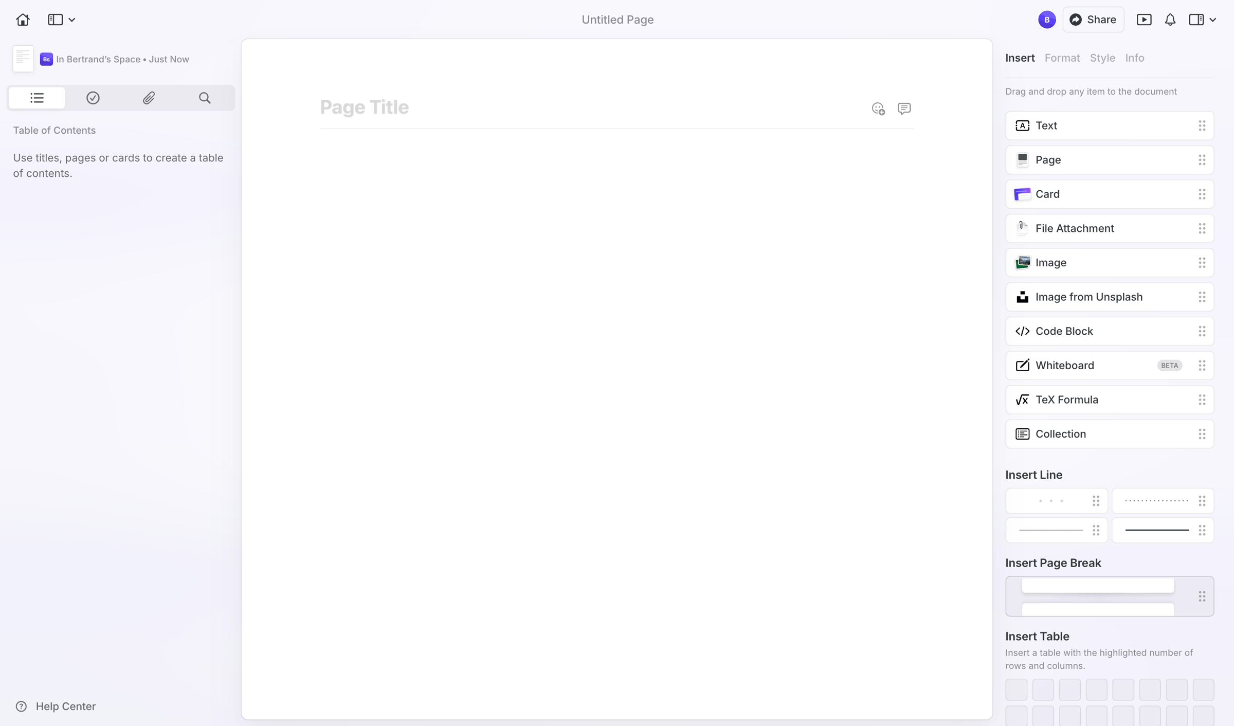 Craft - Untitled Page screen