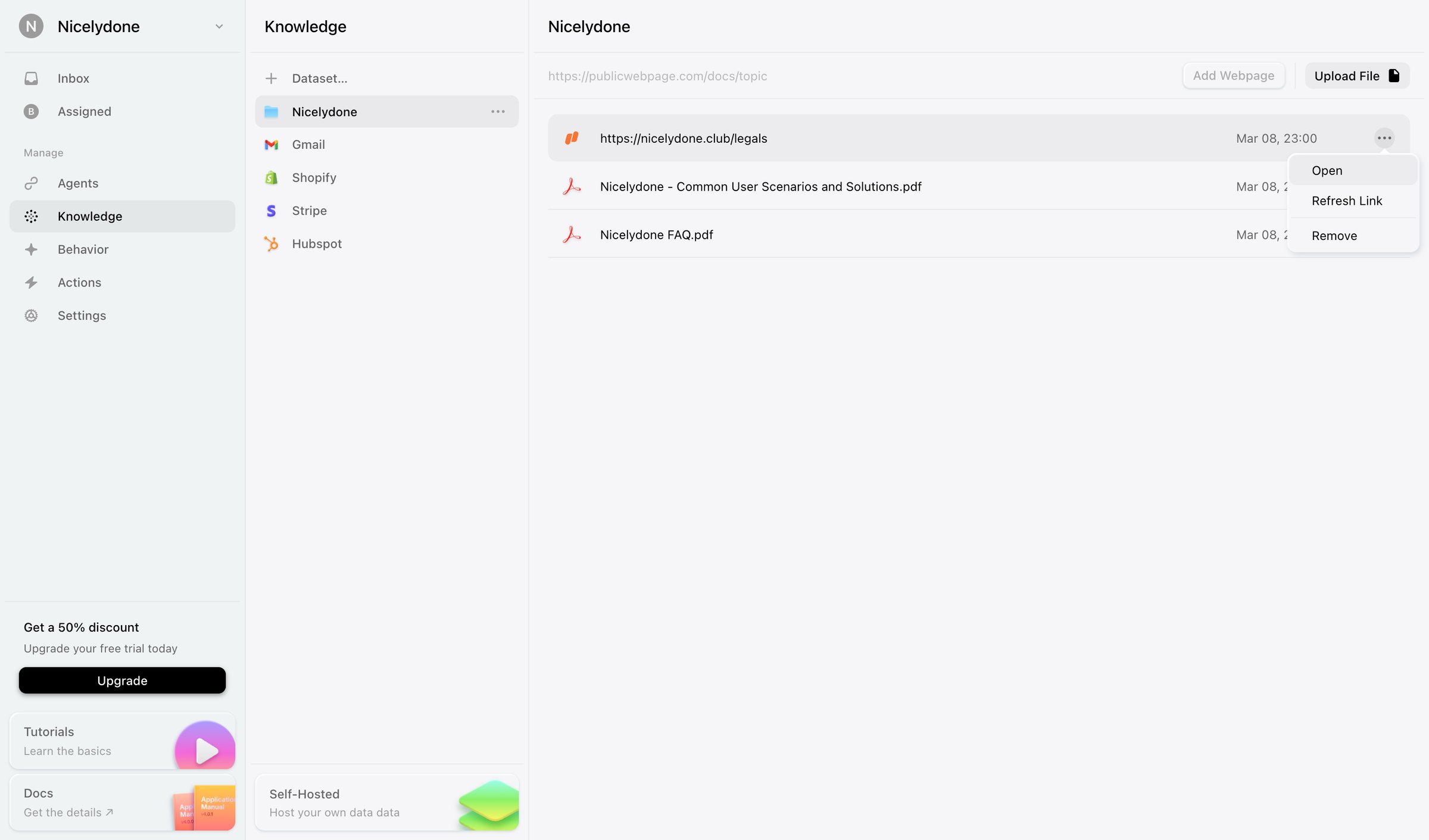 Lemni - Knowledge › Nicelydone screen