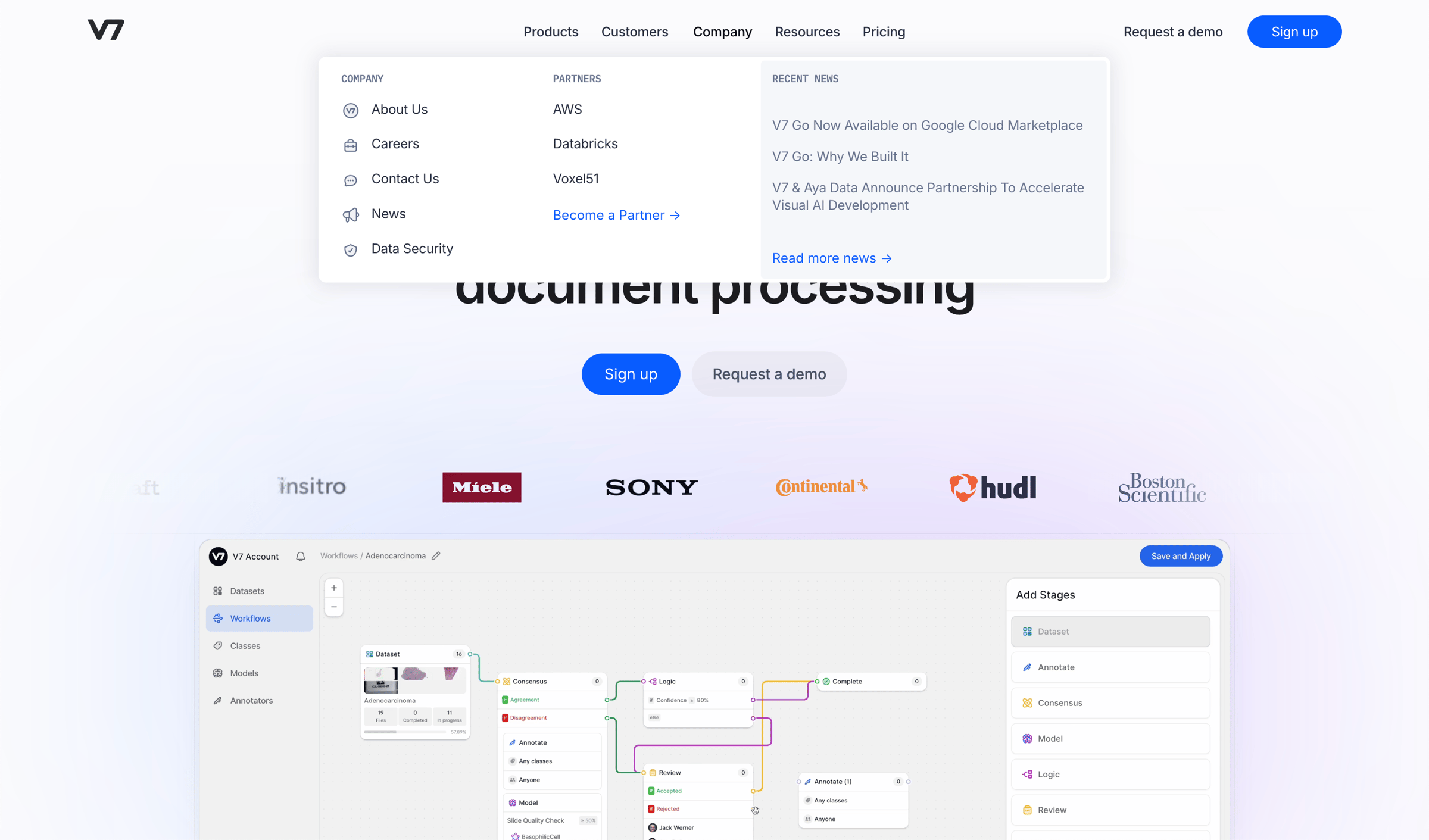V7 - V7 - Build Trustworthy AI at Scale | Automate Labeling screen