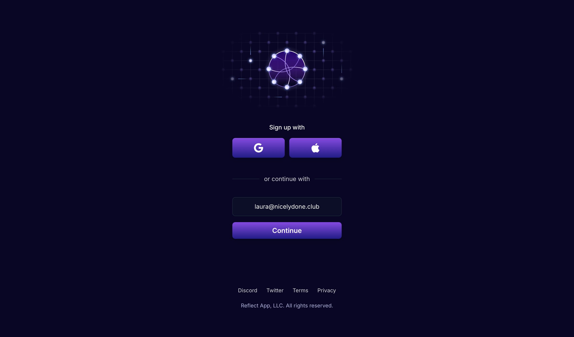 Reflect screen