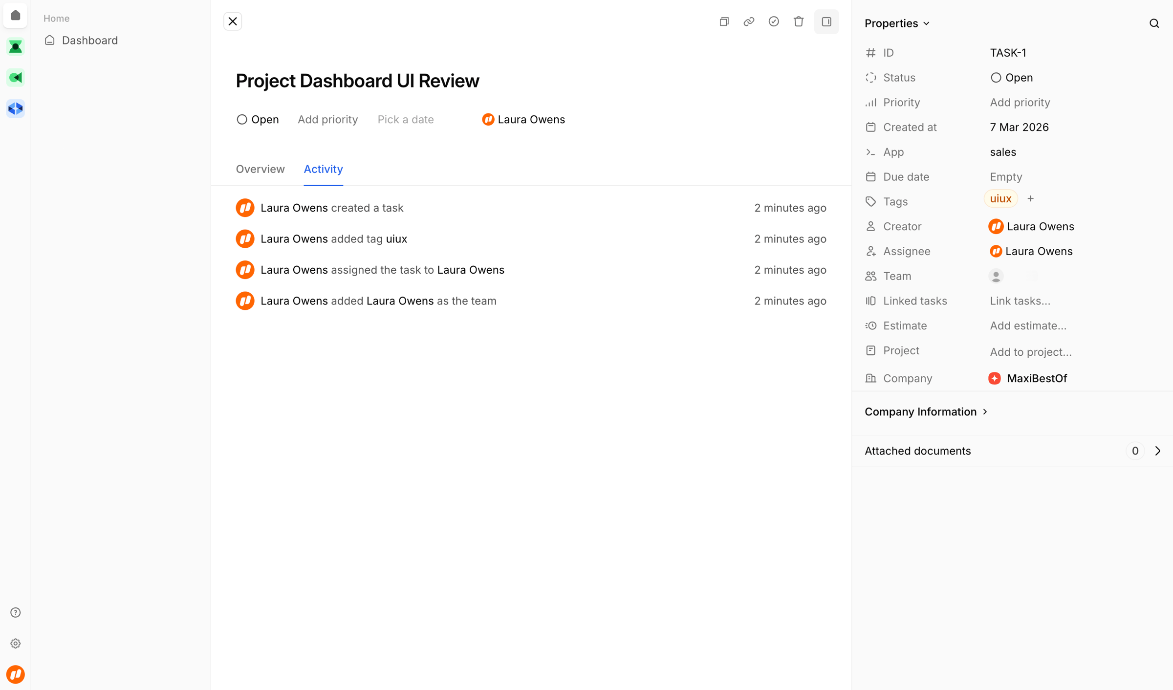Bird - Project Dashboard UI Review | Bird screen