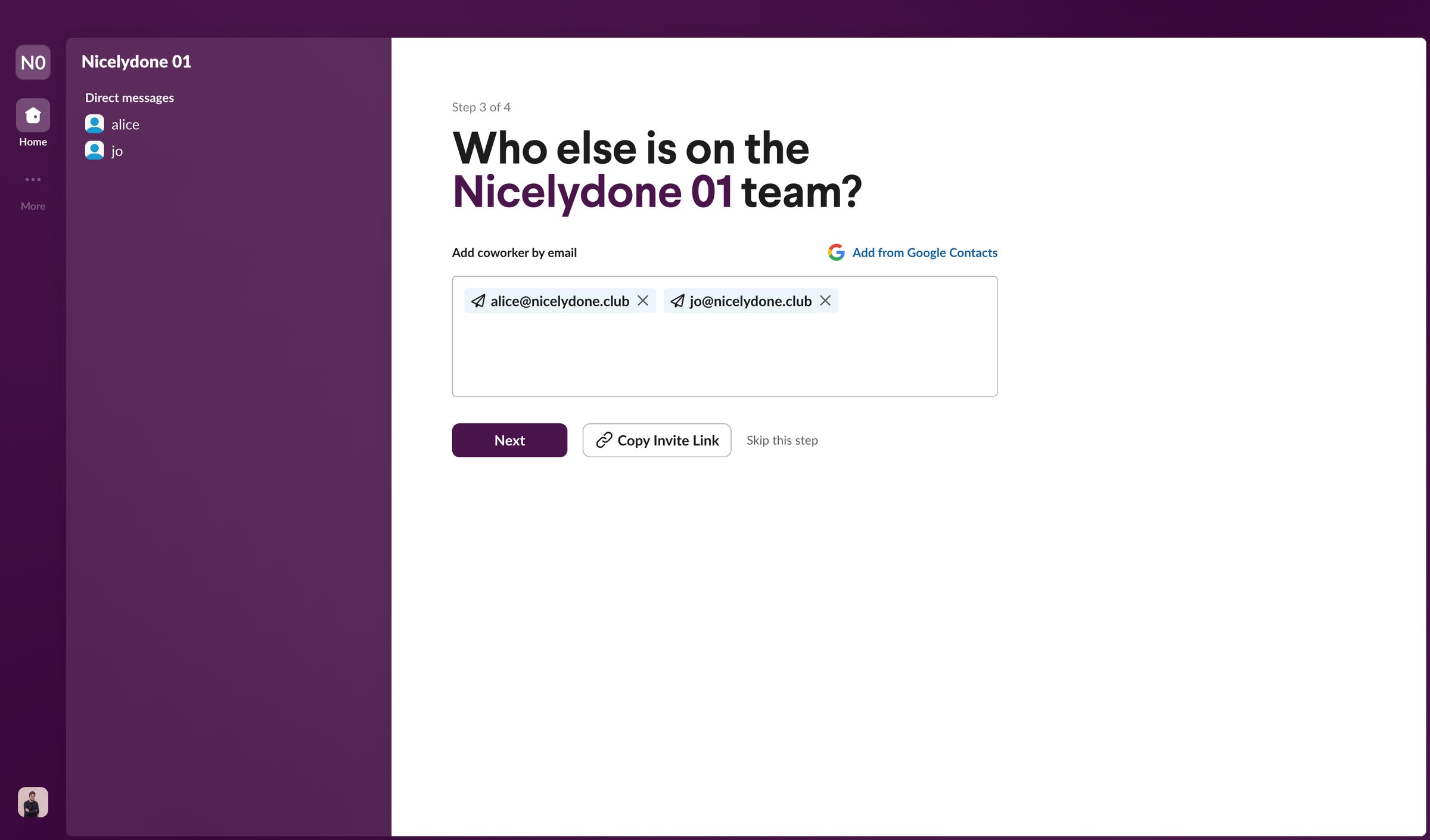 Slack - Setup Contact Import - Nicelydone 01 - Slack screen