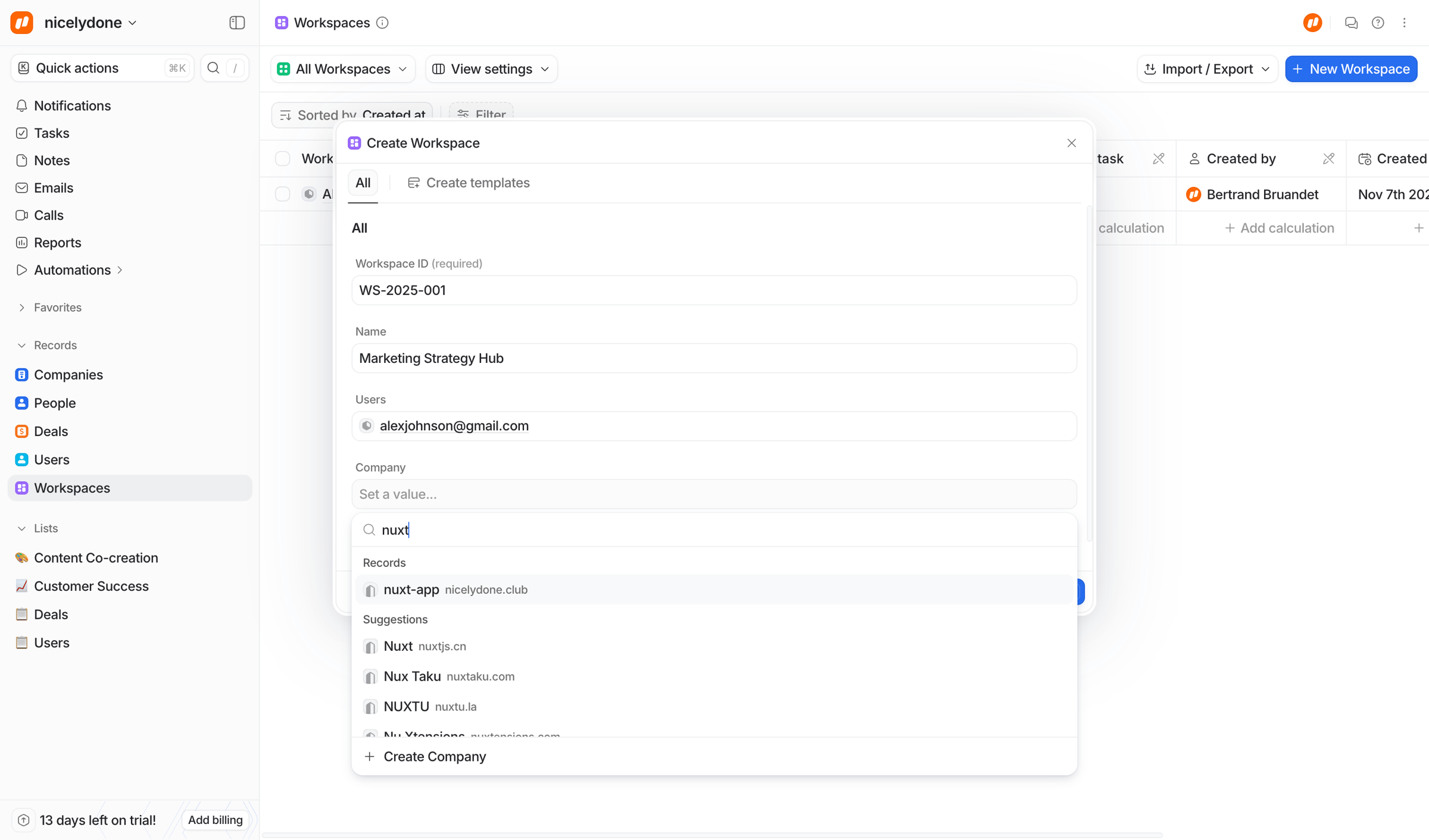 Attio - Workspaces | All Workspaces - Attio screen