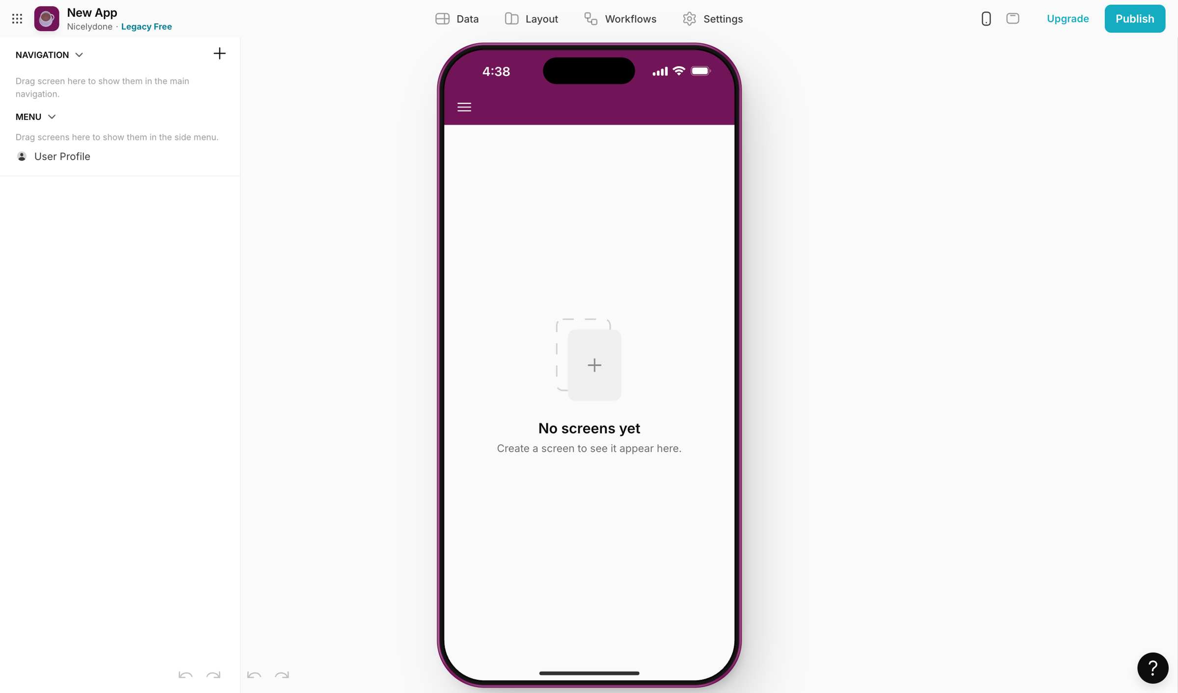 Glide - New App · Glide screen
