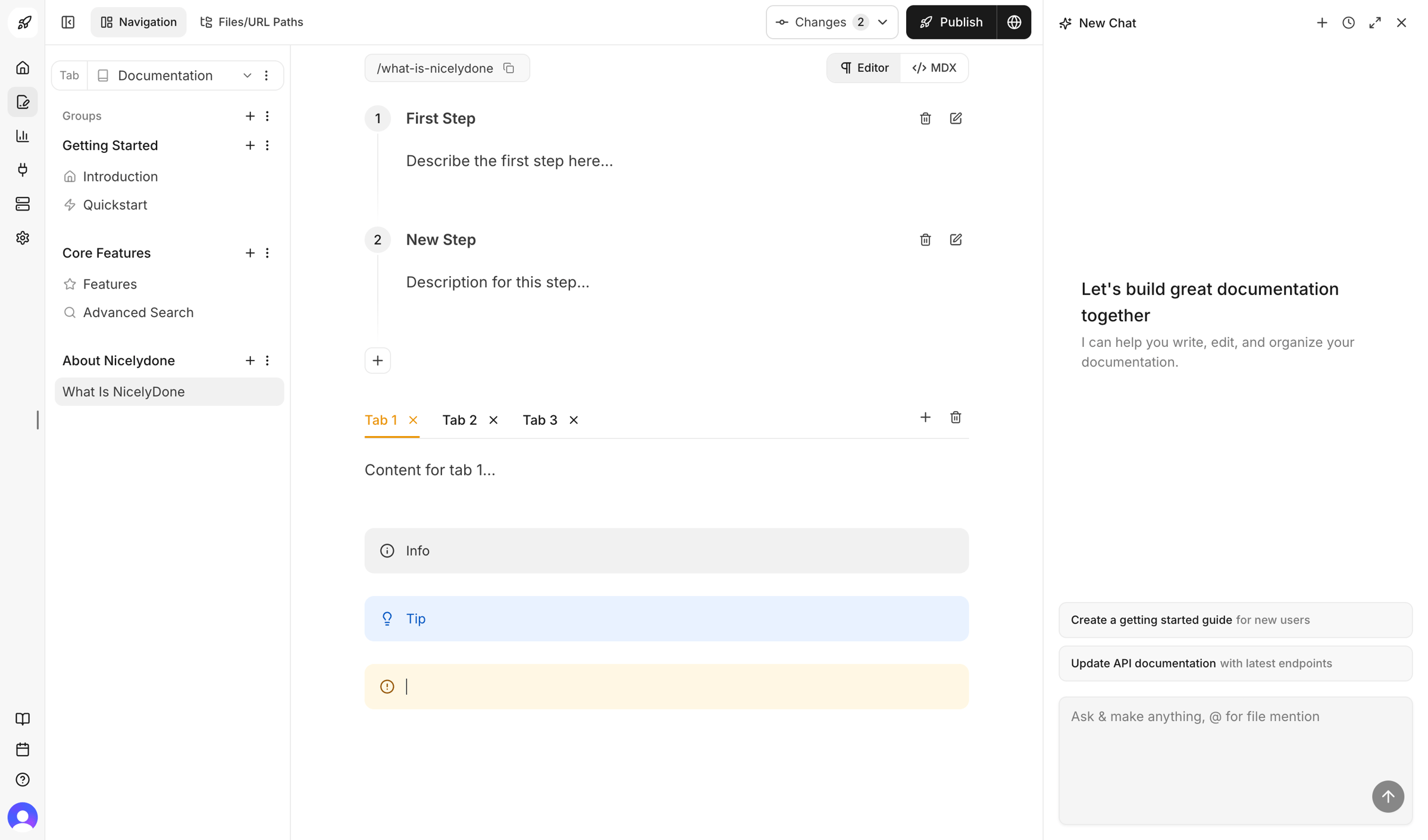 Documentation.AI - Dashboard - Documentation.AI screen
