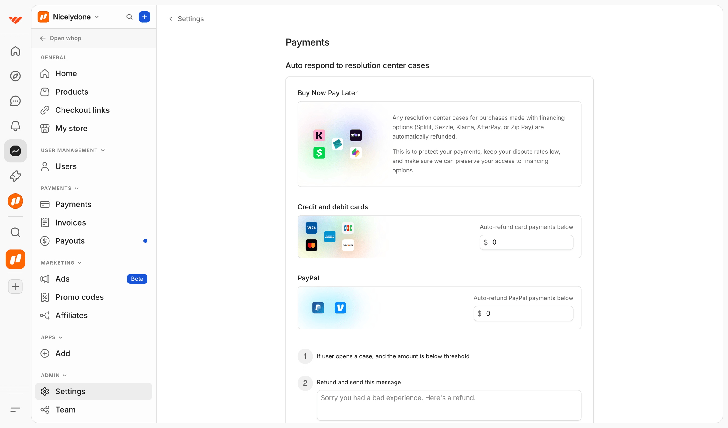 Whop - Dashboard | Whop screen