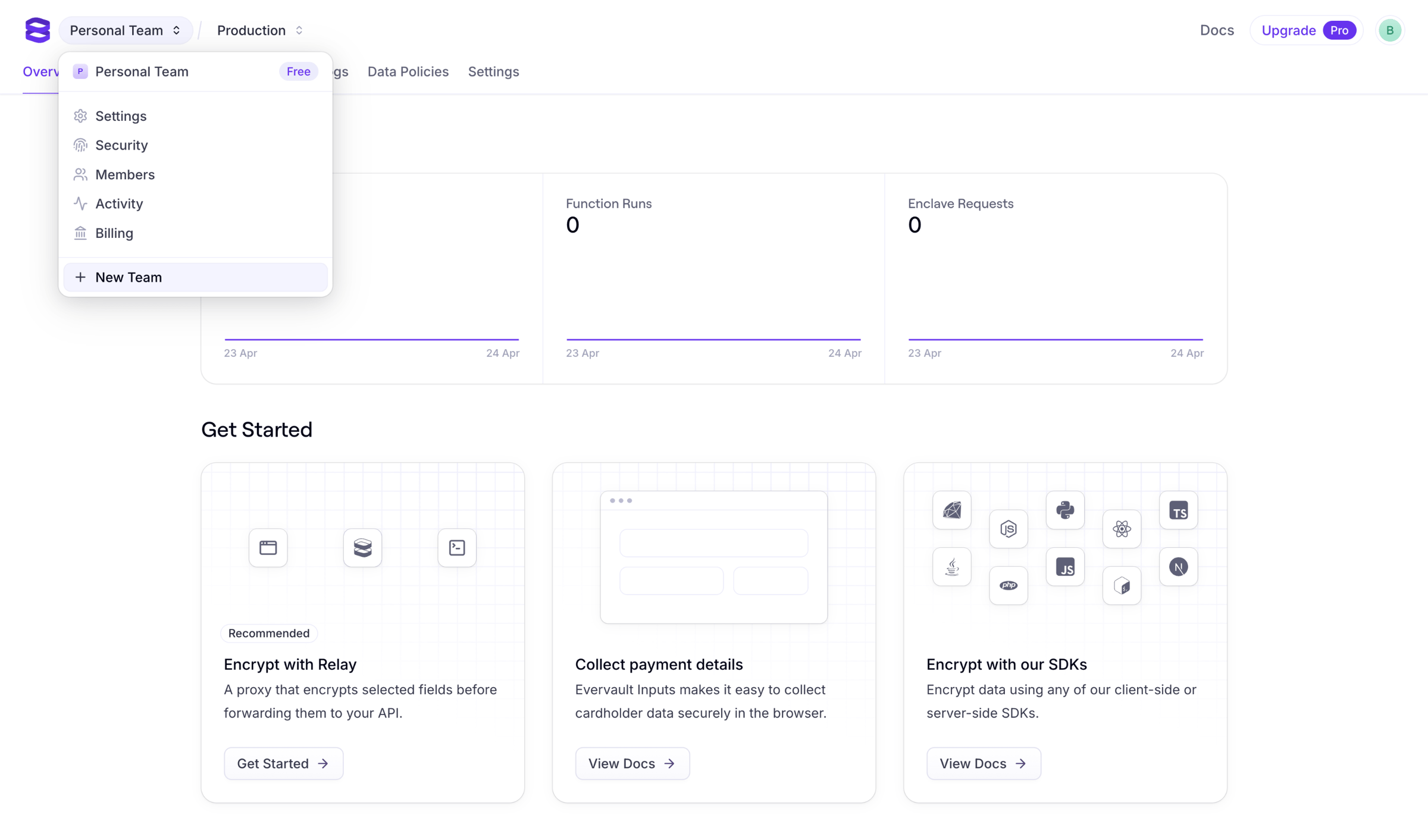 Evervault screen