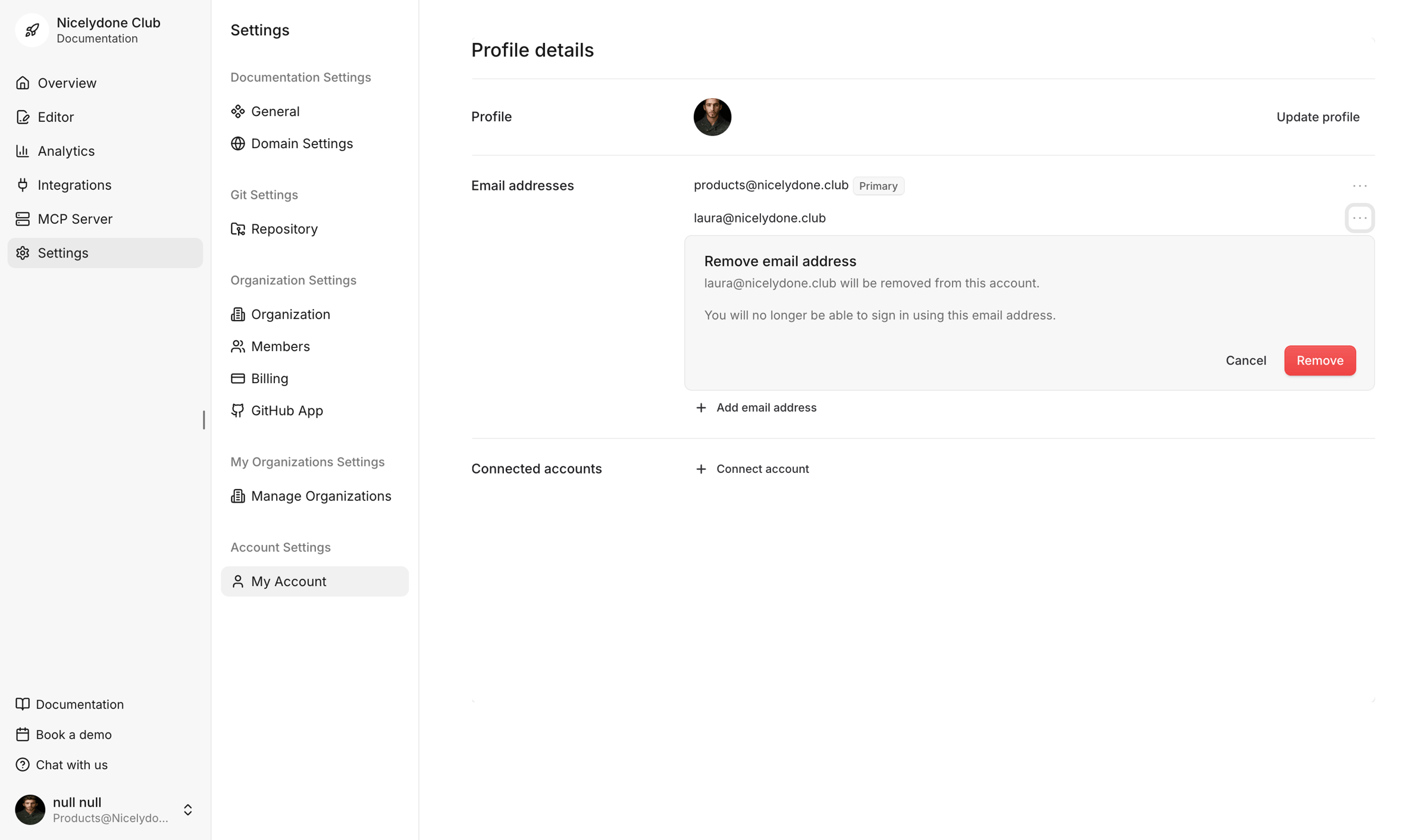 Documentation.AI - Dashboard - Documentation.AI screen
