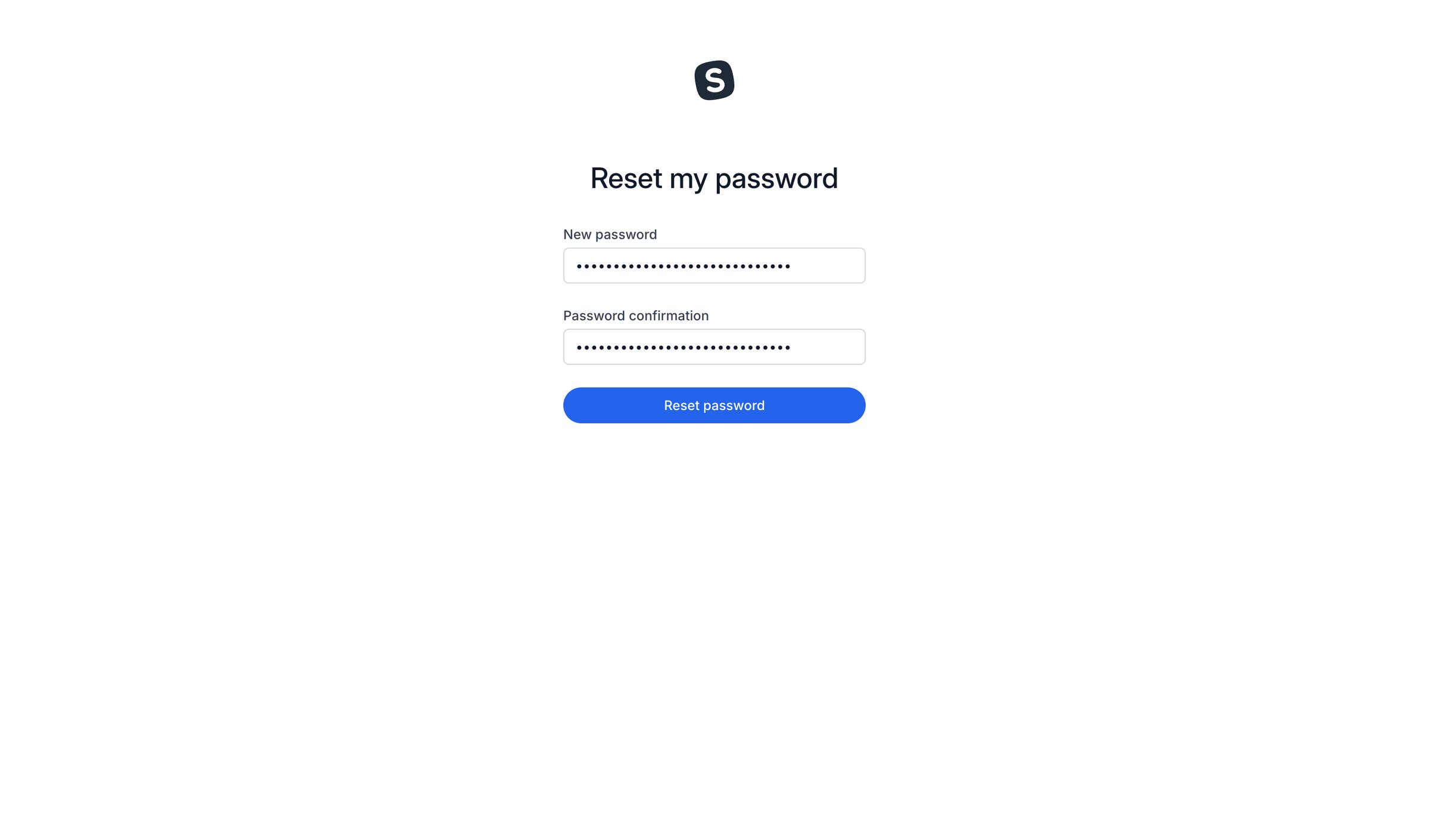 SavvyCal - Reset my password screen