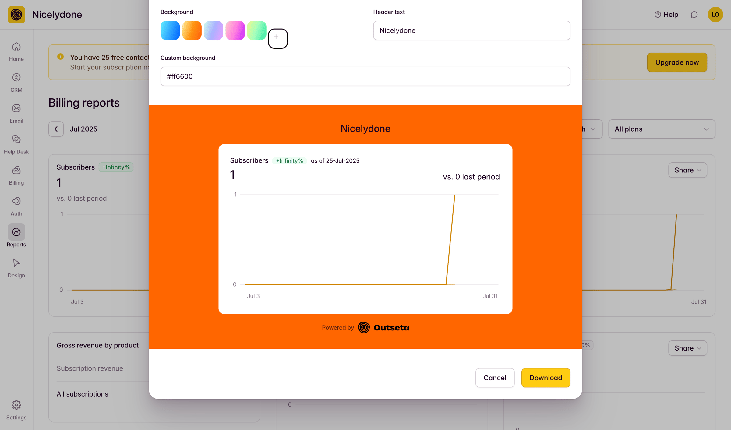 Outseta - Engagement by Cohort screen