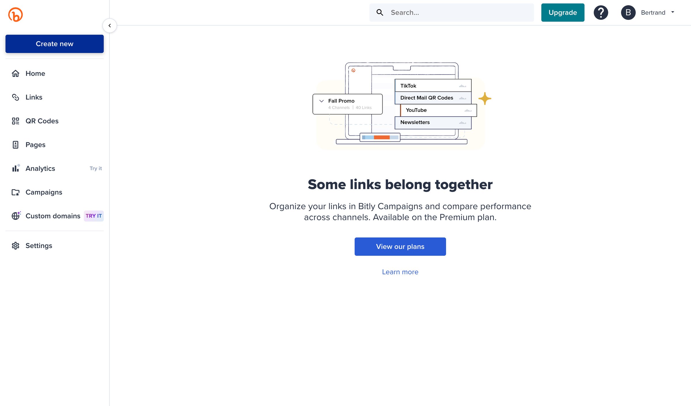 Bitly - Bitly | Campaigns screen